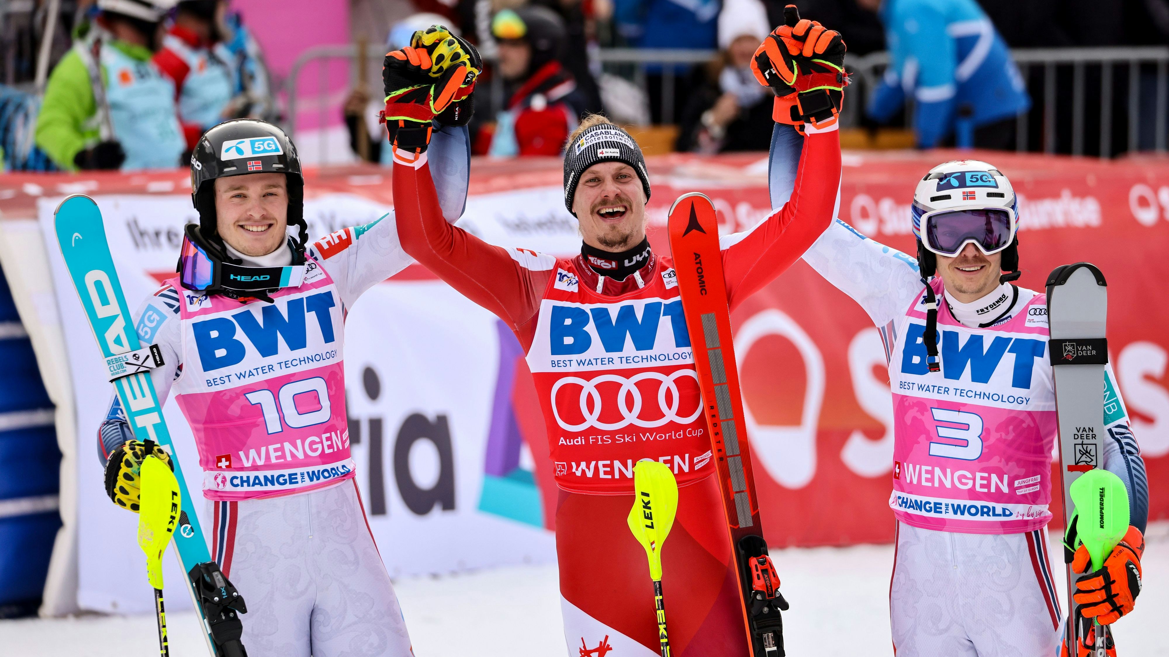 Manuel Feller und Atle Lie McGrath verstehen sich abseits der Piste hervorragend.