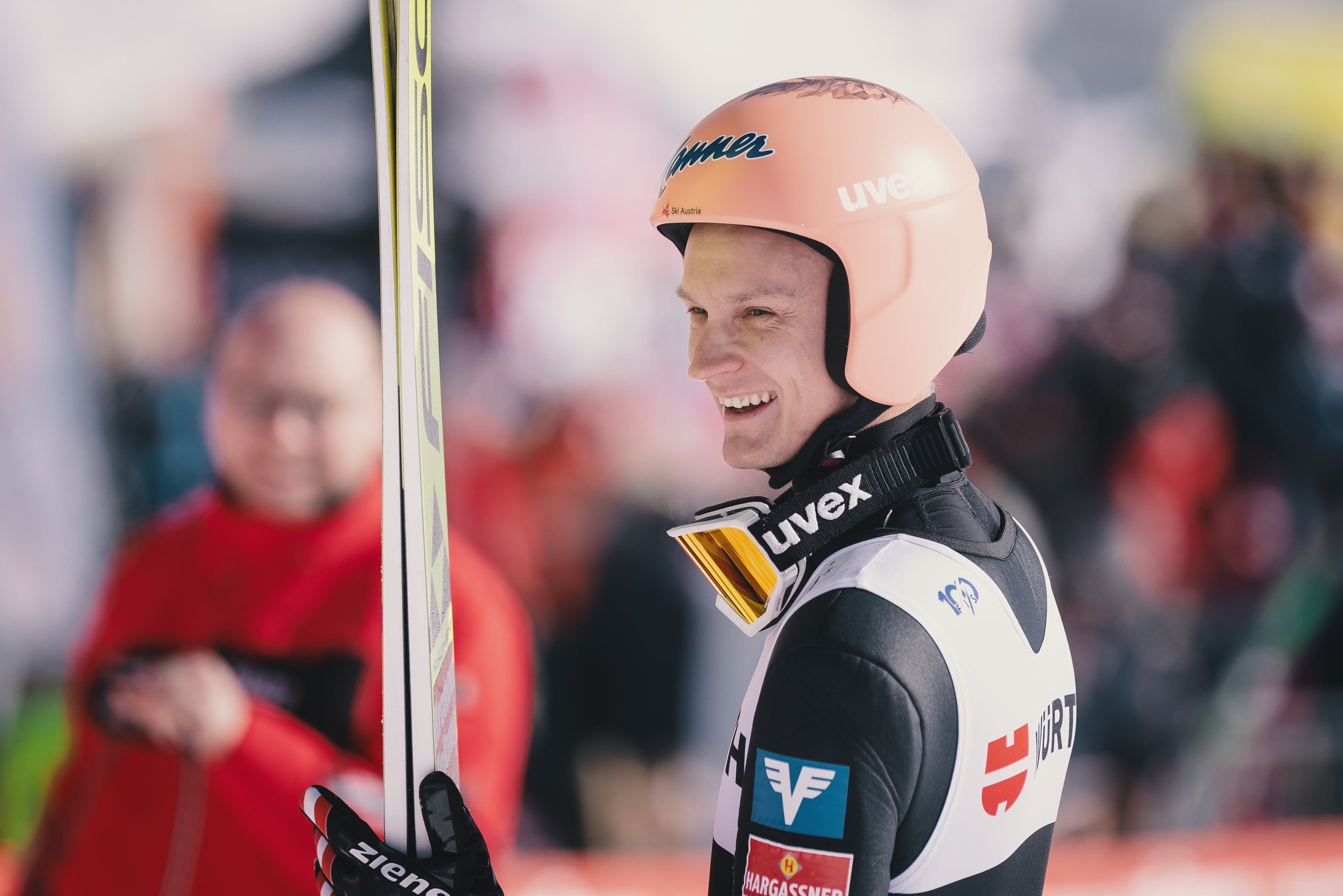 Daniel Huber gewann den zweiten Bewerb in Vikersund vor Stefan Kraft.
