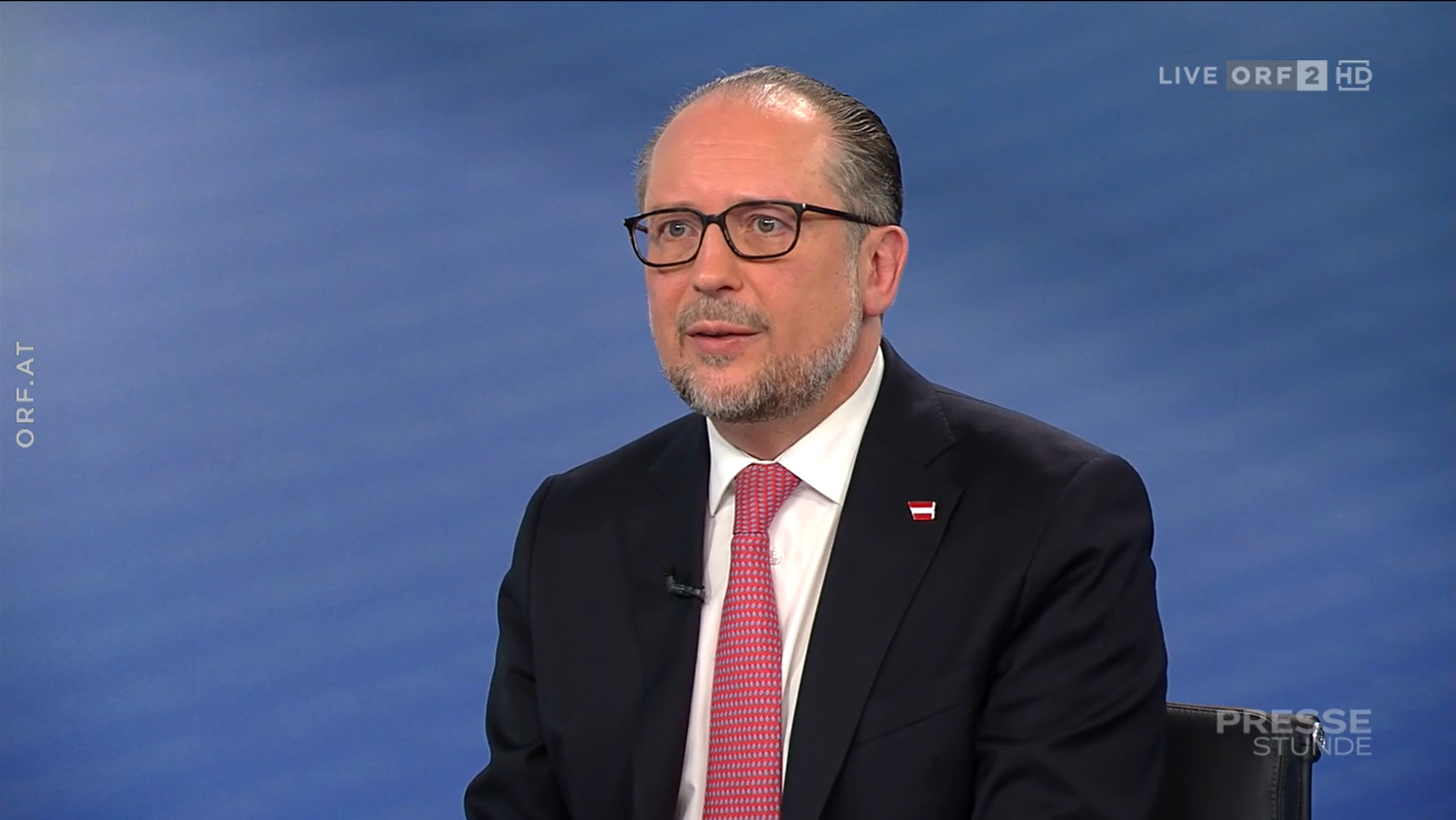 Außenminister Alexander Schallenberg war am Sonntag Gast in der ORF-Pressestunde.