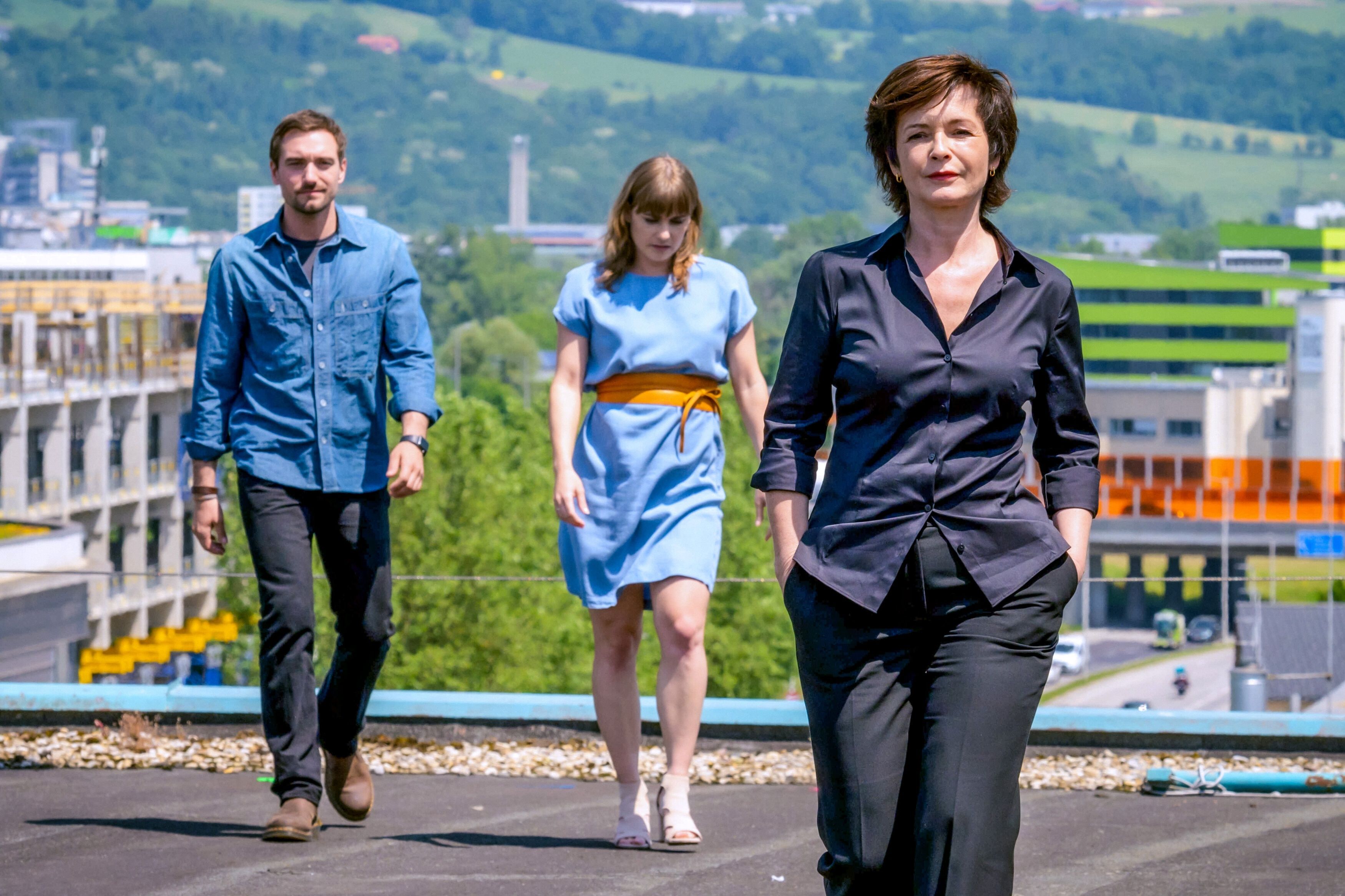 Katharina Stemberger (r.) spielt Chefinspektorin Joe Haizinger.&nbsp;