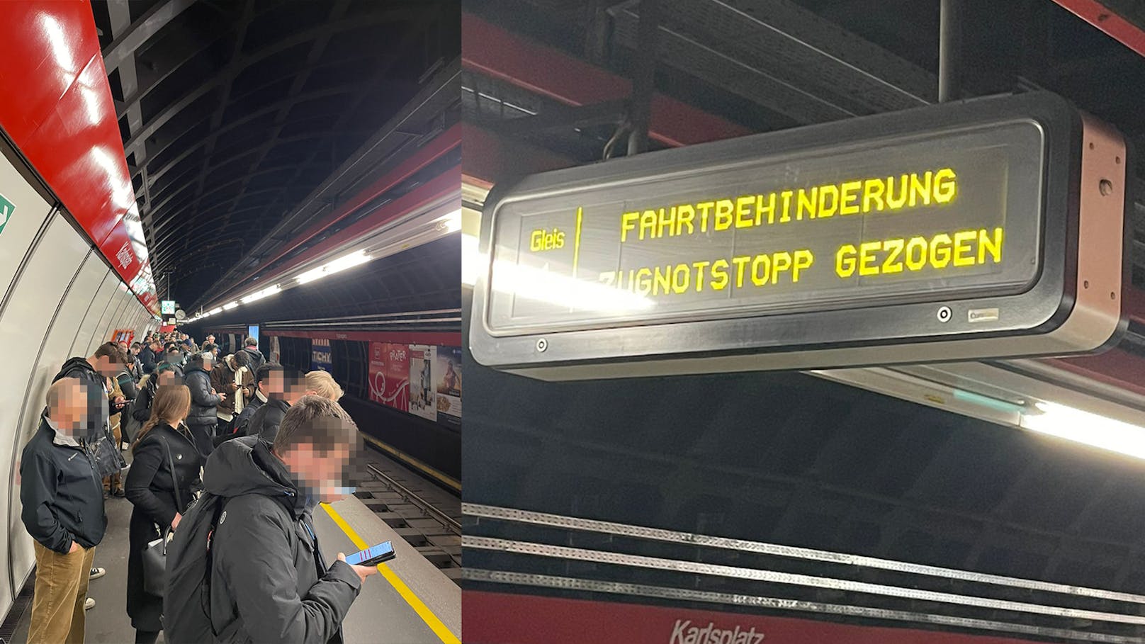 Notstopp gezogen – Wiener U-Bahn kurzzeitig ausgefallen