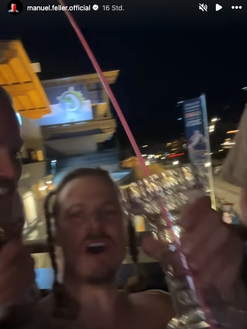 Manuel Feller mit dem Sangria-Kübel