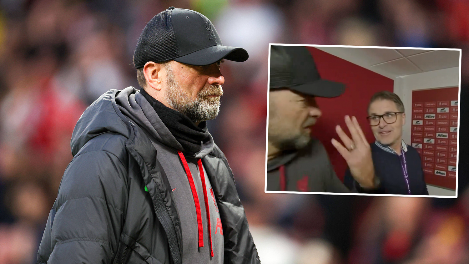 Jürgen Klopp war beim Interview auf 180.