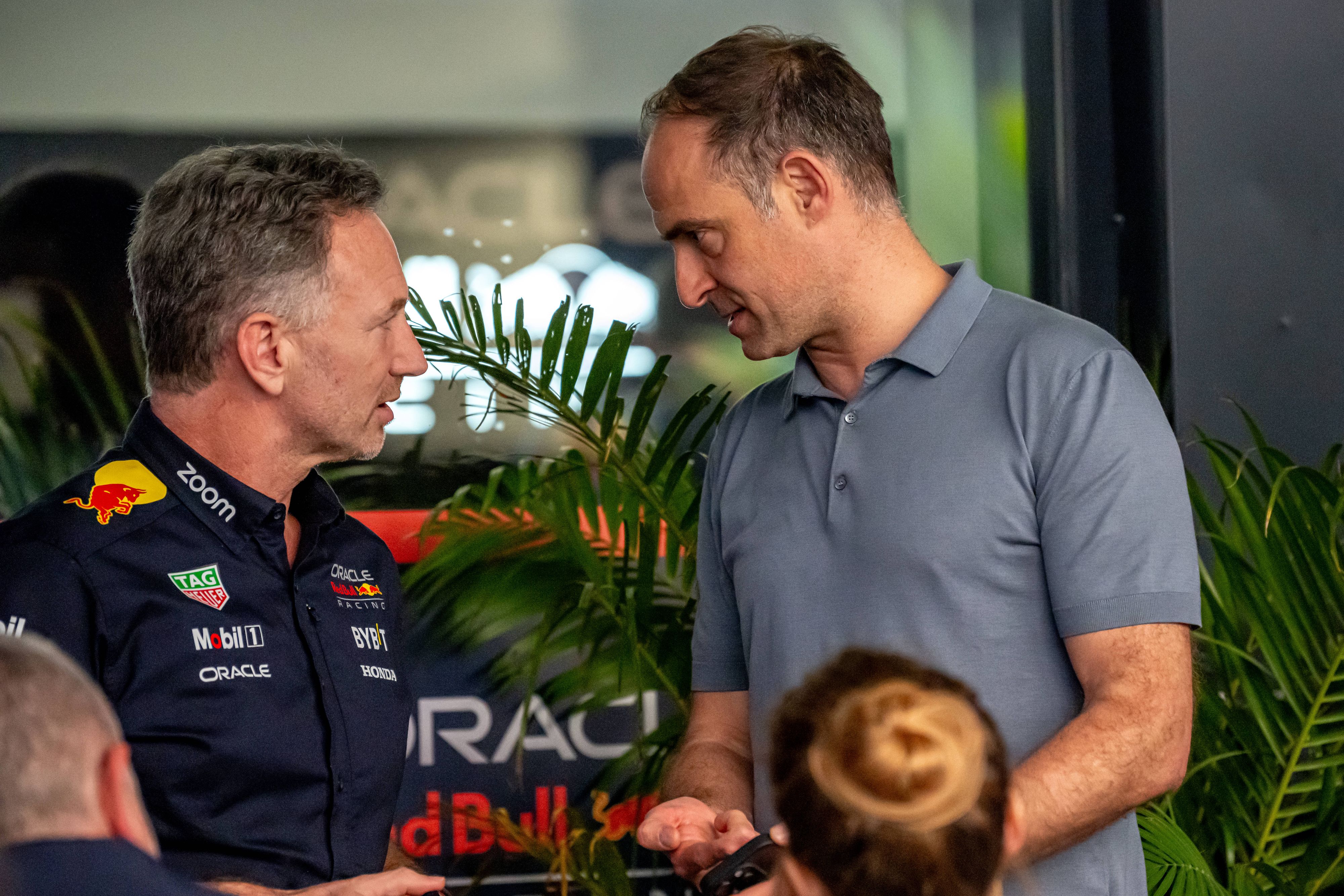 Christian Horner und Red-Bull-Boss Oliver Mintzlaff.