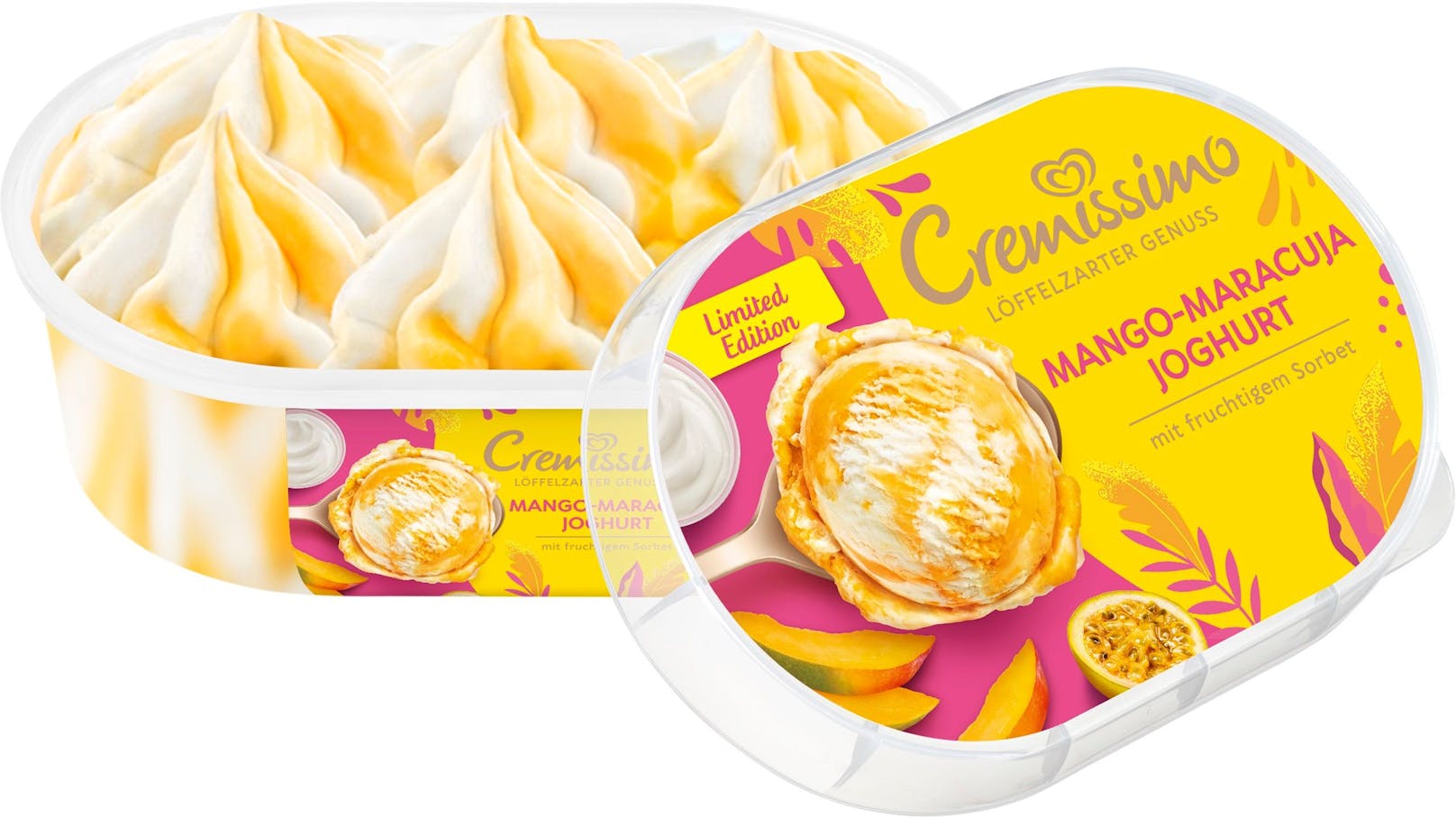 Neues Cremissimo-Eis "Mango-Maracuja-Joghurt"