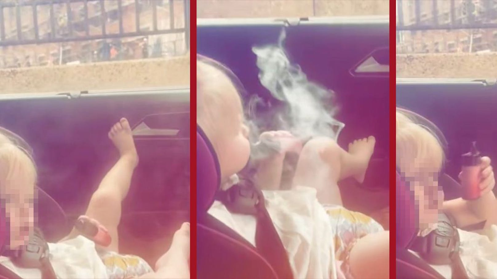 Rauchendes Baby sorgt für Empörung in sozialen Medien