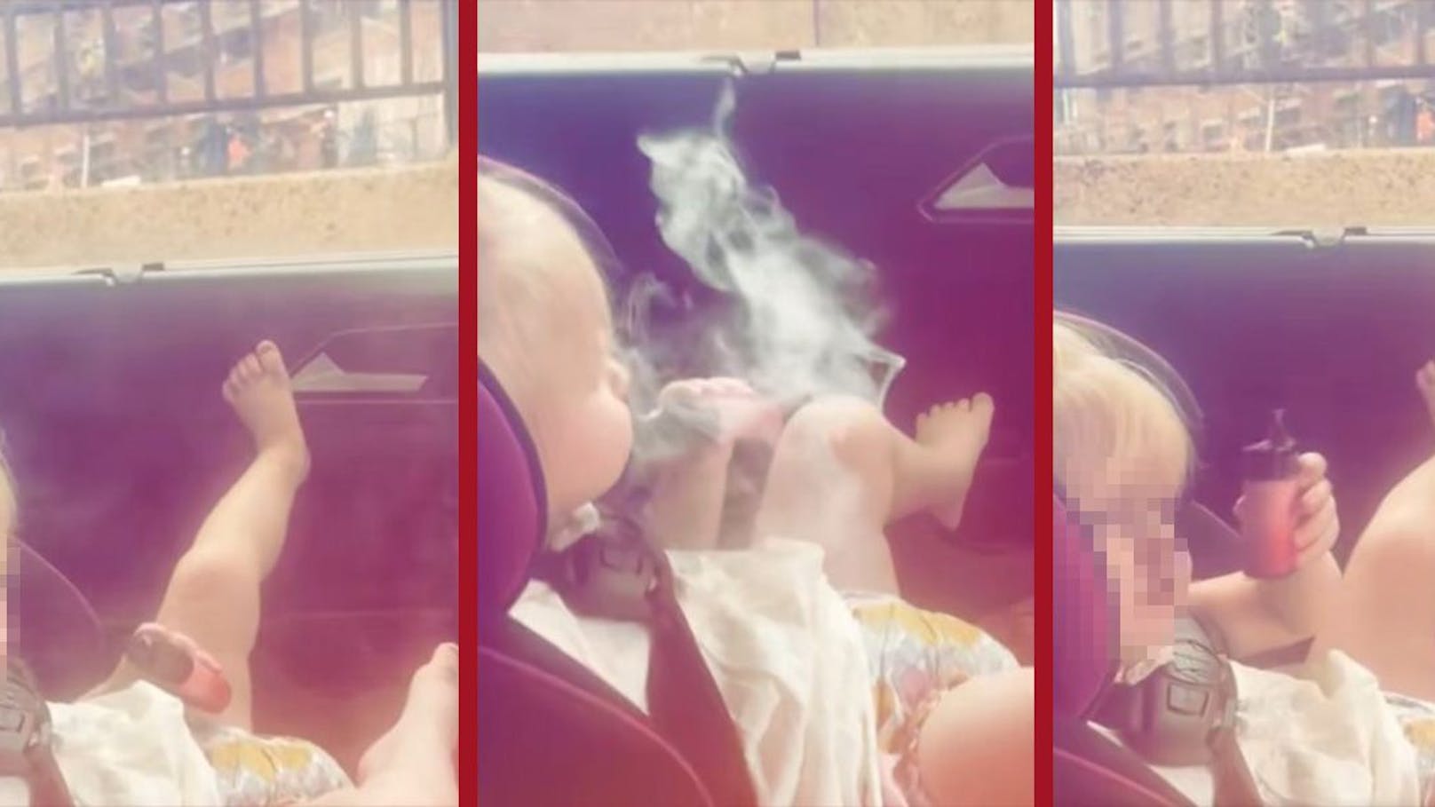 Rauchendes Baby sorgt für Empörung in sozialen Medien