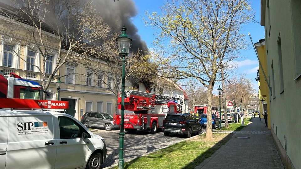 Zimmerbrand in Wien.