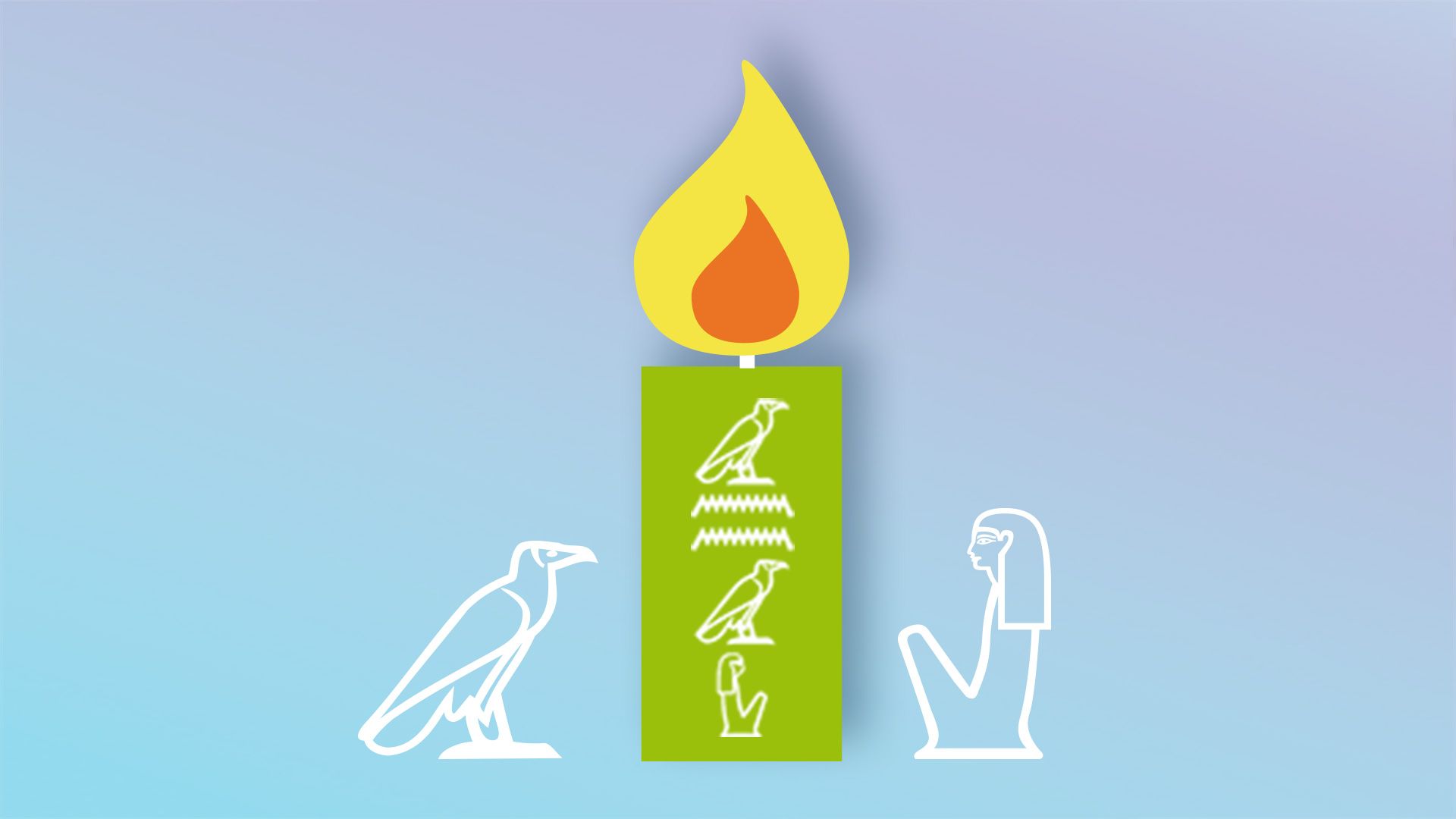 Kinder können ihre Osterkerzen im Workshop mit Hieroglyphen verzieren.