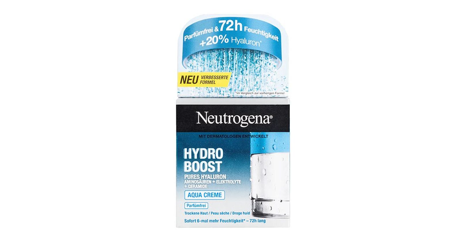 <strong>Platz 1:</strong> Neutrogena Hydro Boost Aqua Creme (Gut 1,9) um 10 Euro.&nbsp;"Nur ihr gelingt es, die Haut sehr gut mit Feuchtigkeit zu versorgen", lautet die Begründung für das Produkt im mittleren Preissegment.