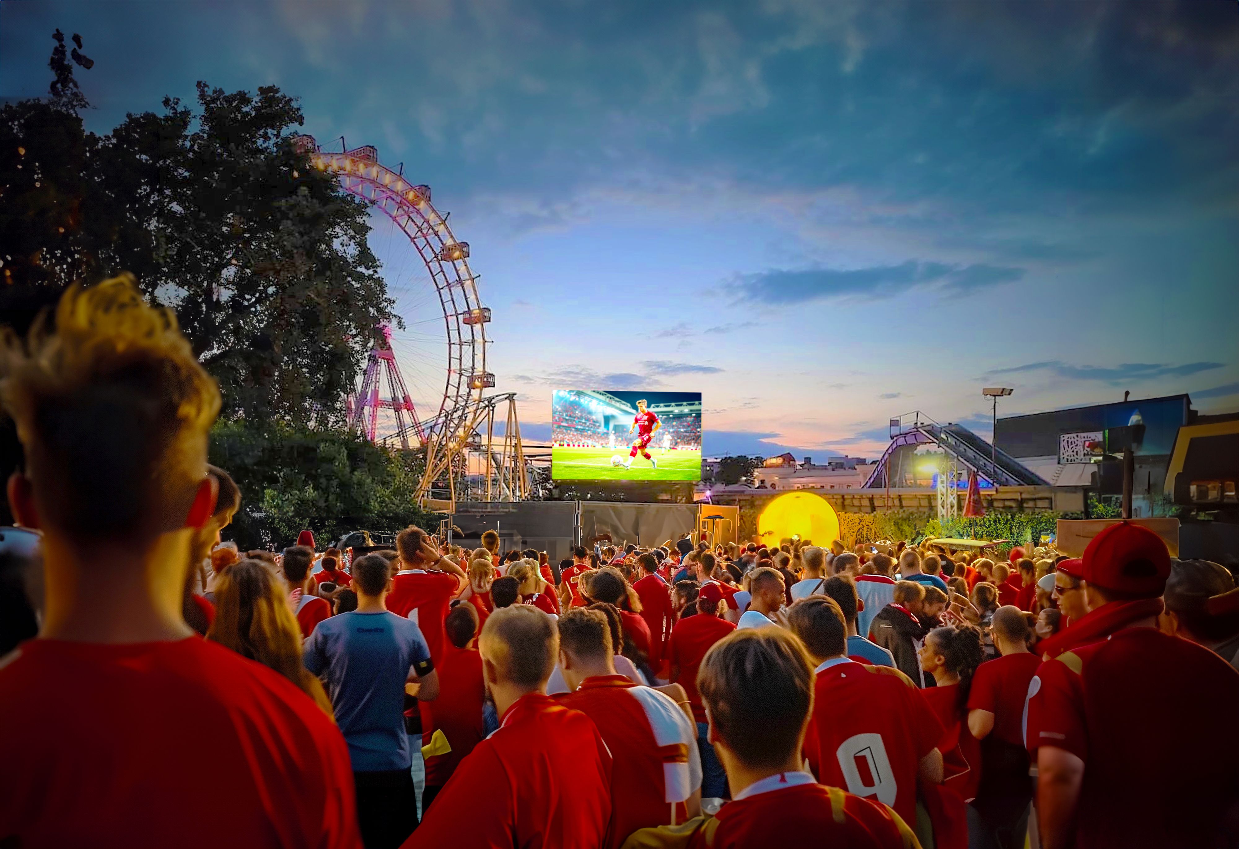 Die Fan-Zone im Prater