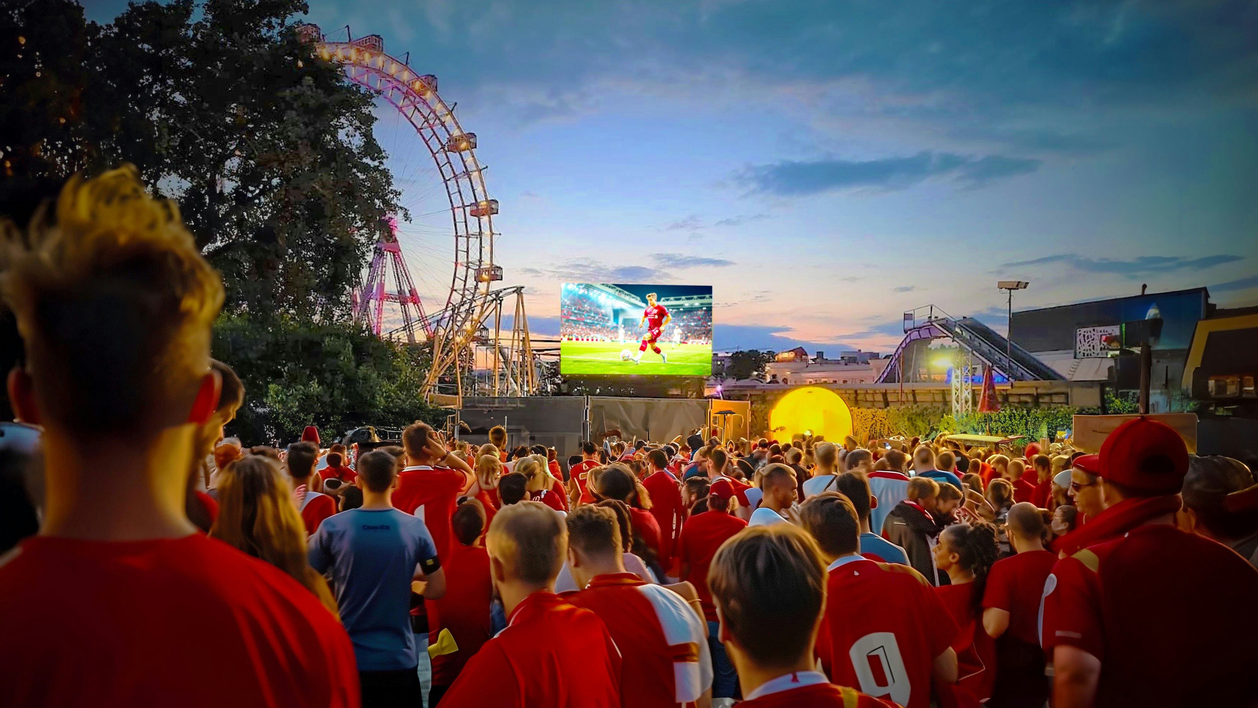 Die Fan-Zone im Prater