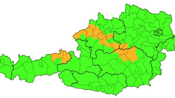 Hier besteht Donnerstagnachmittag Unwettergefahr.