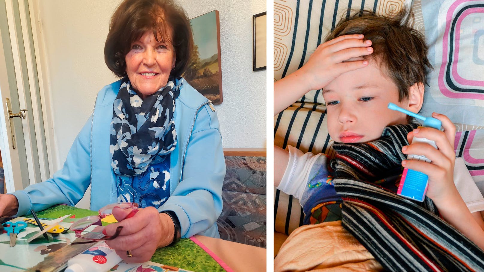 "Notfallmama" oder in diesem Fall "Notfalloma" Elvira Friedl (78) kümmert sich oft um kranke Kinder, wenn ihre Eltern verhindert sind.