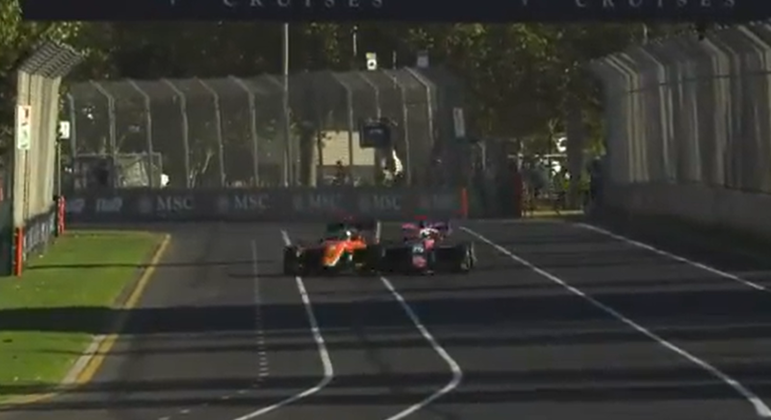 Der Crash zwischen Tsolov und Dunne.