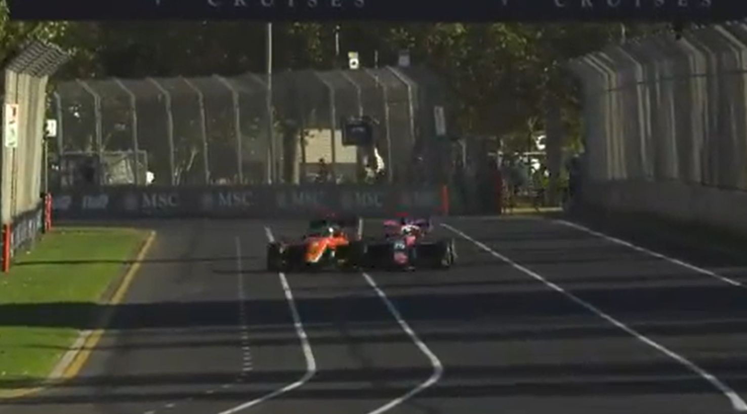 Der Crash zwischen Tsolov und Dunne. 