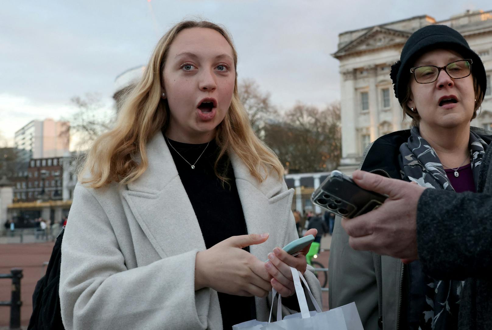 Geschockte Besucher in London.