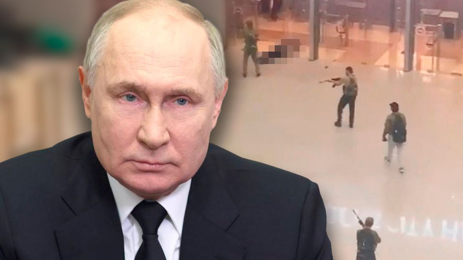 Wladimir Putin gab in einer Fernsehansprache am 23. März 2024 der Ukraine die Schuld am schrecklichen Terroranschlag auf die Crocus City Hall tags zuvor. Der IS reklamierte derweil das Attentat für sich.