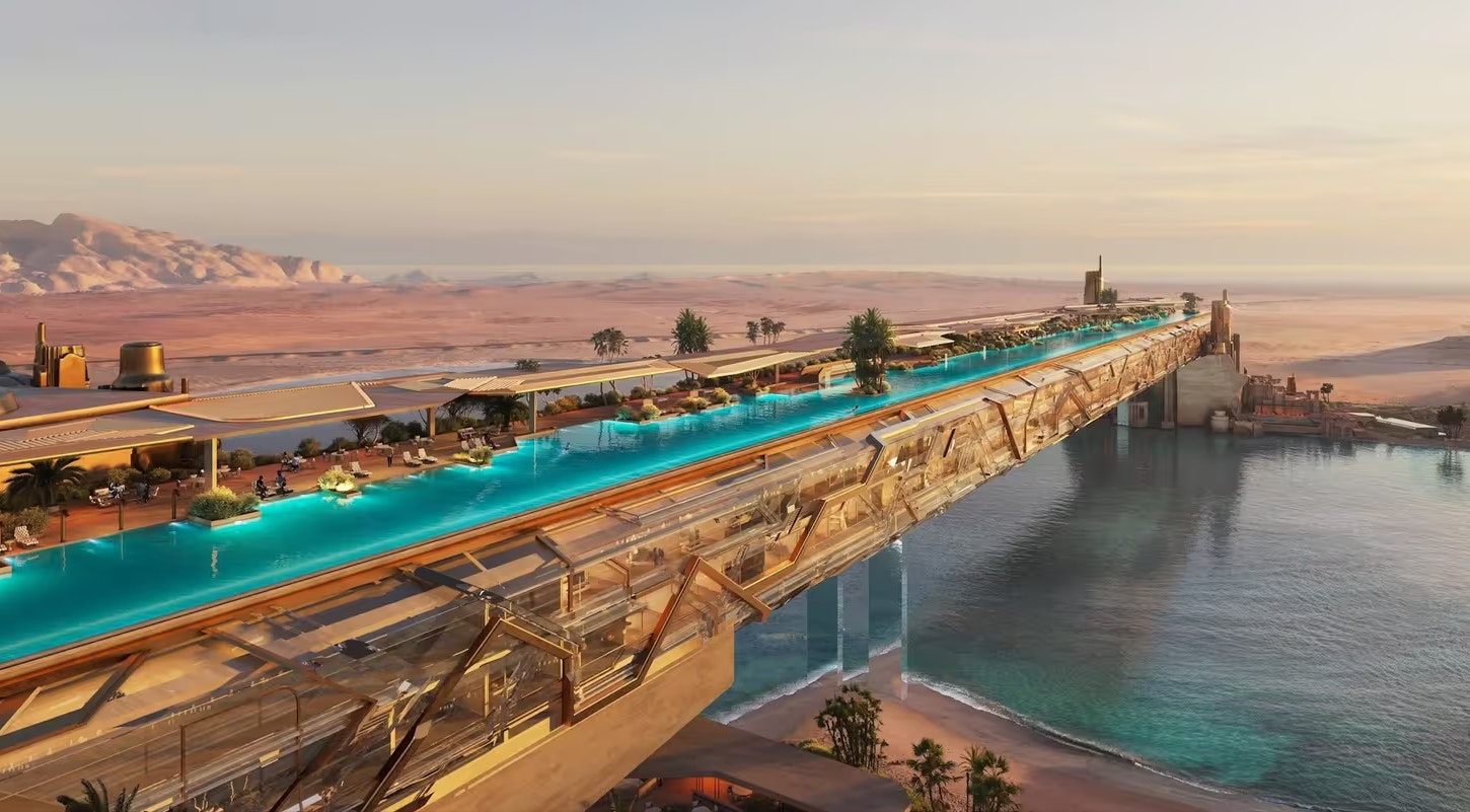 Die 250 Zimmer haben teilweise verglaste Decken und Böden, die eine besonders spektakuläre Aussicht bieten sollen.