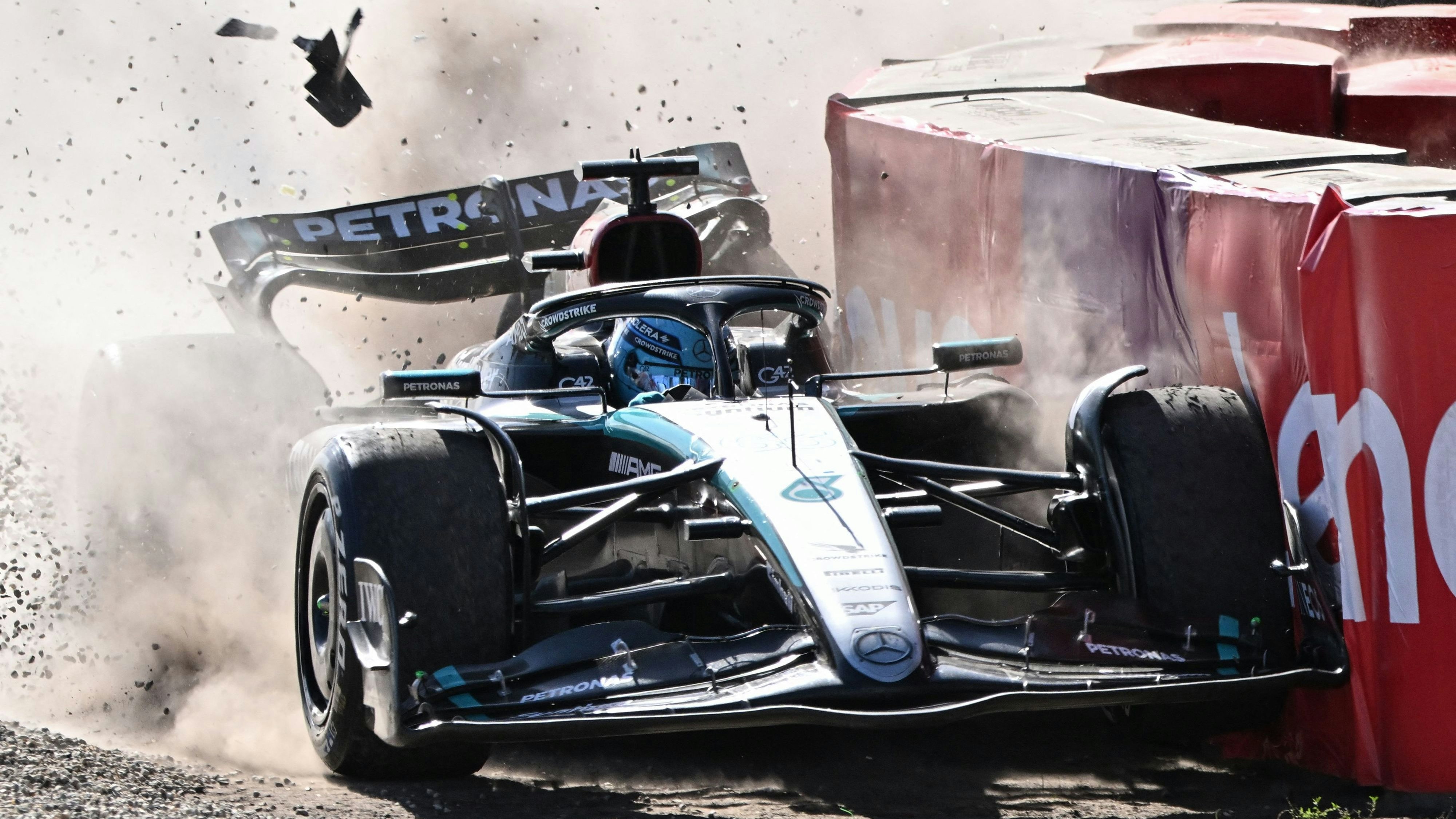 George Russell schlug in Melbourne heftig ein.