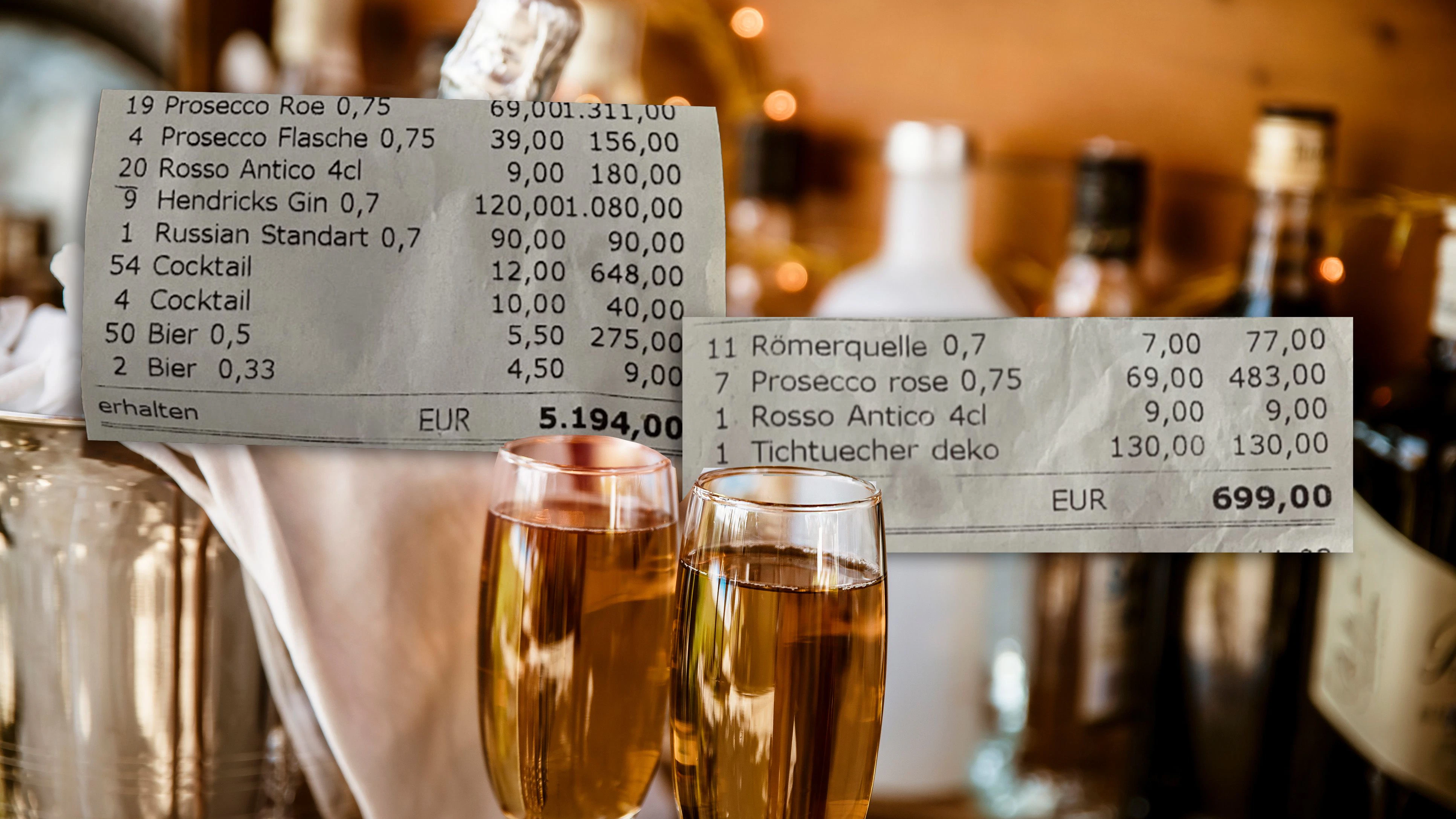 Die Gesamtsumme des Abends betrug 5.893 Euro ohne Trinkgeld