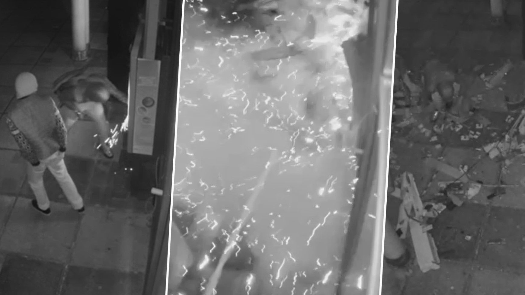 Boom! So brachten die Rowdys den Tschick-Automaten zum Explodieren und hinerließen ein Trümmerfeld.