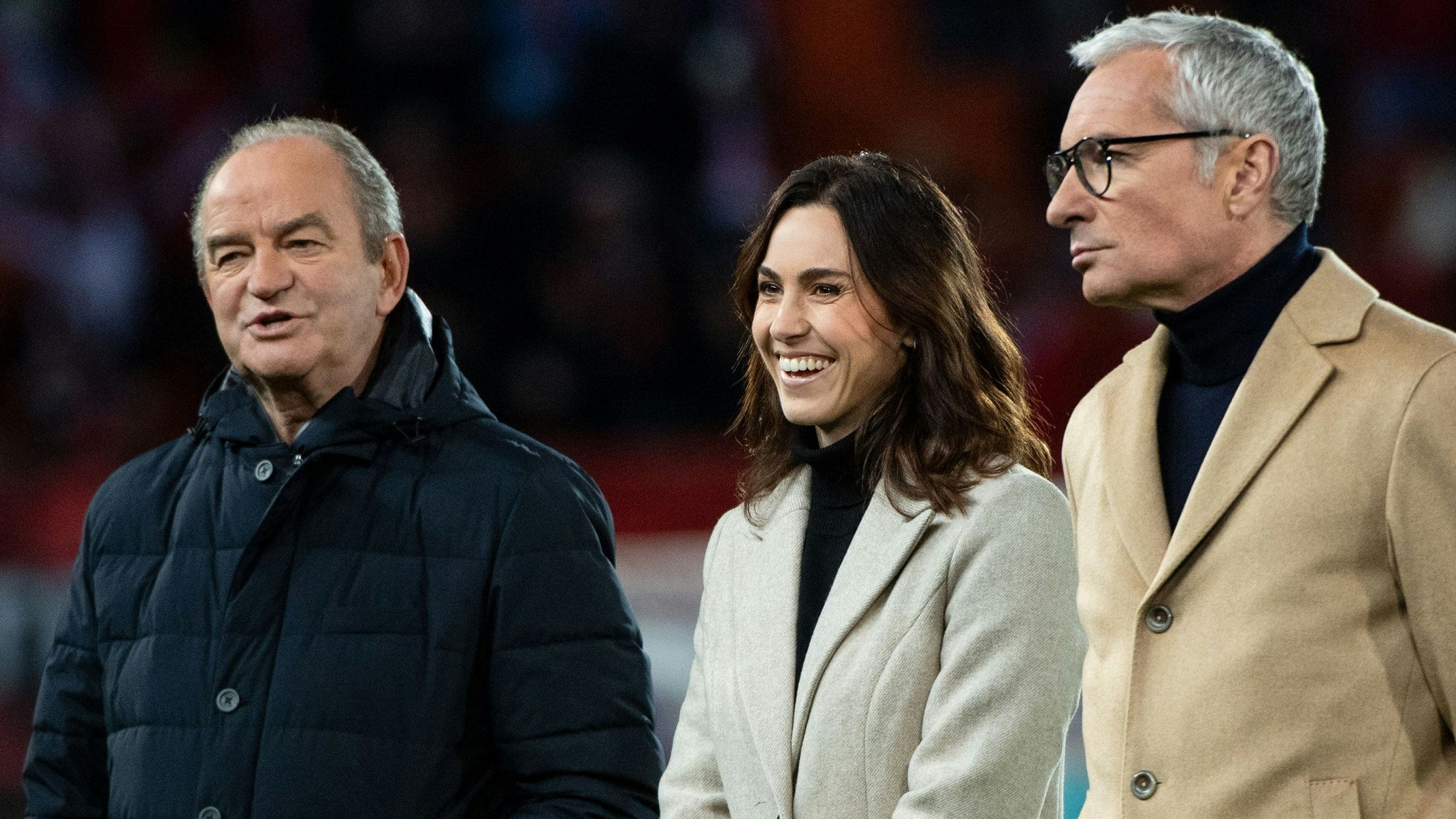 Viktoria Schnaderbeck, flankiert von Herbert Prohaska und Rainer Pariasek.