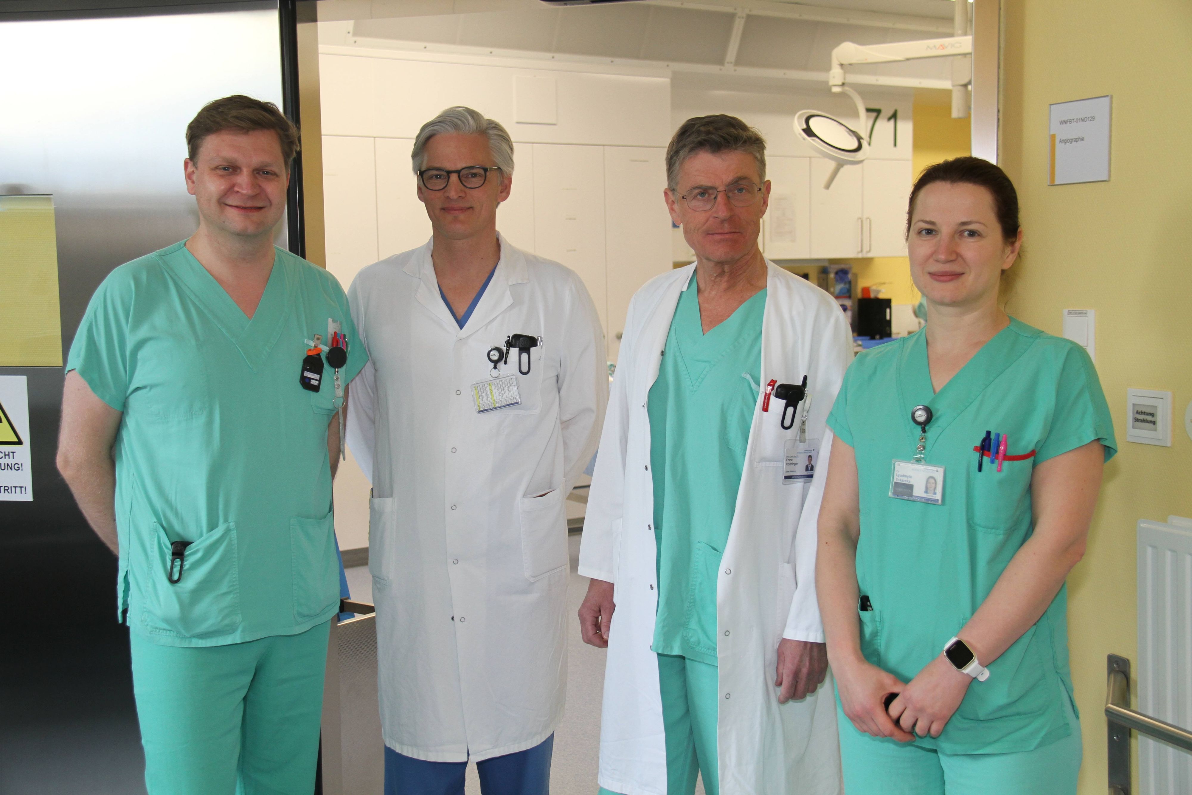 Hochrangigen Spezialisten aus dem Fachbereich Kardiologie: Michael Pfeffer; Lukas Fiedler; Franz Xaver Roithinger und Lyudmyla Tokarska.