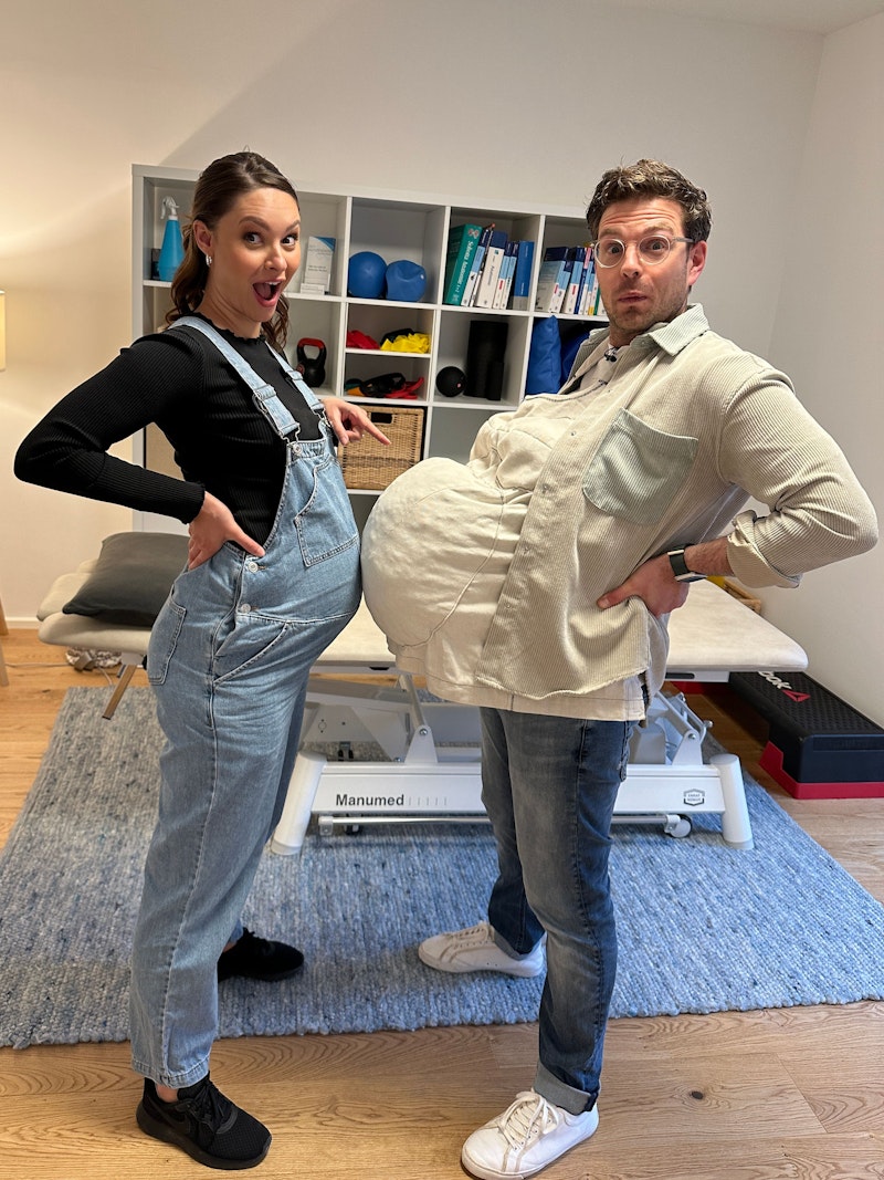 So muss Jakob Glanzner zum Beispiel einen Tag mit "Babybauch" meistern.