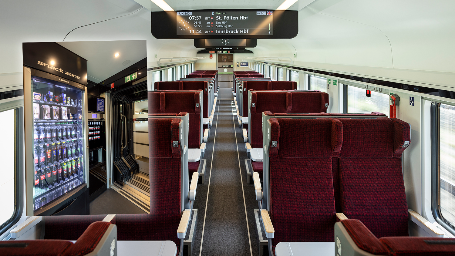 In den neuen ÖBB-Railjets gibt es sogenannte 