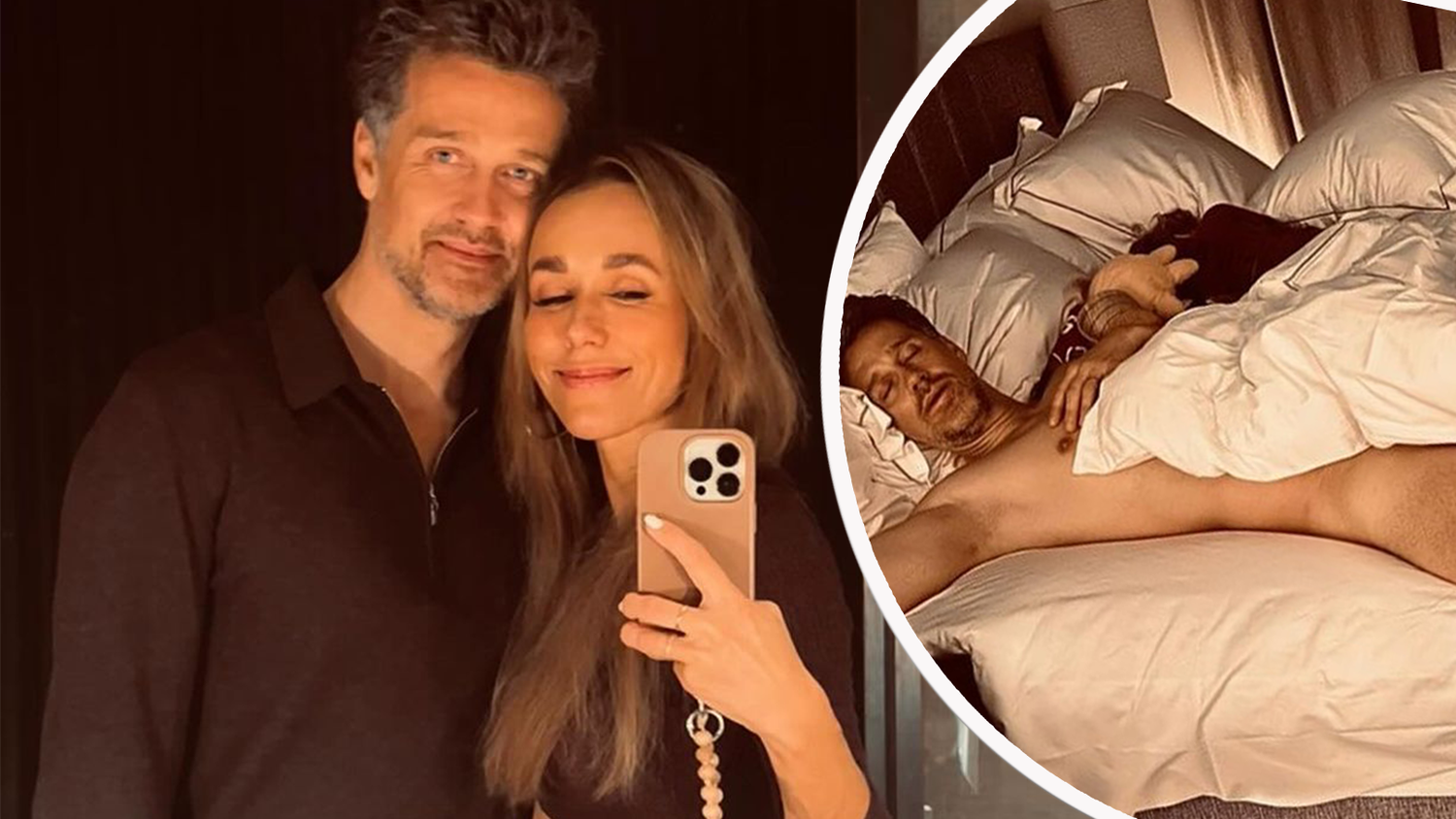 Annemarie Carpendale zeigt viel nackte Haut, aber diesmal nicht von sich, sondern von ihrem Mann.