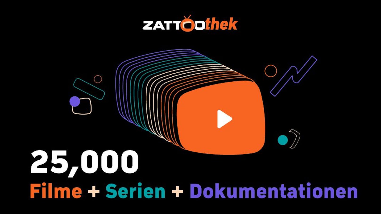 Zattoo: Ab sofort über 25.000 On-Demand-Titel in der neuen Zattoothek streamen.