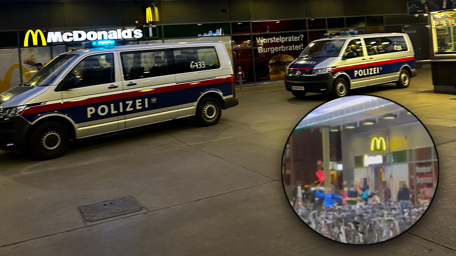 Nach dem glorreichen ÖFB-Sieg kam es in der Nacht auf Mittwoch zu einer heftigen Schlägerei mehrerer Fans. Die Polizei rückte aus.