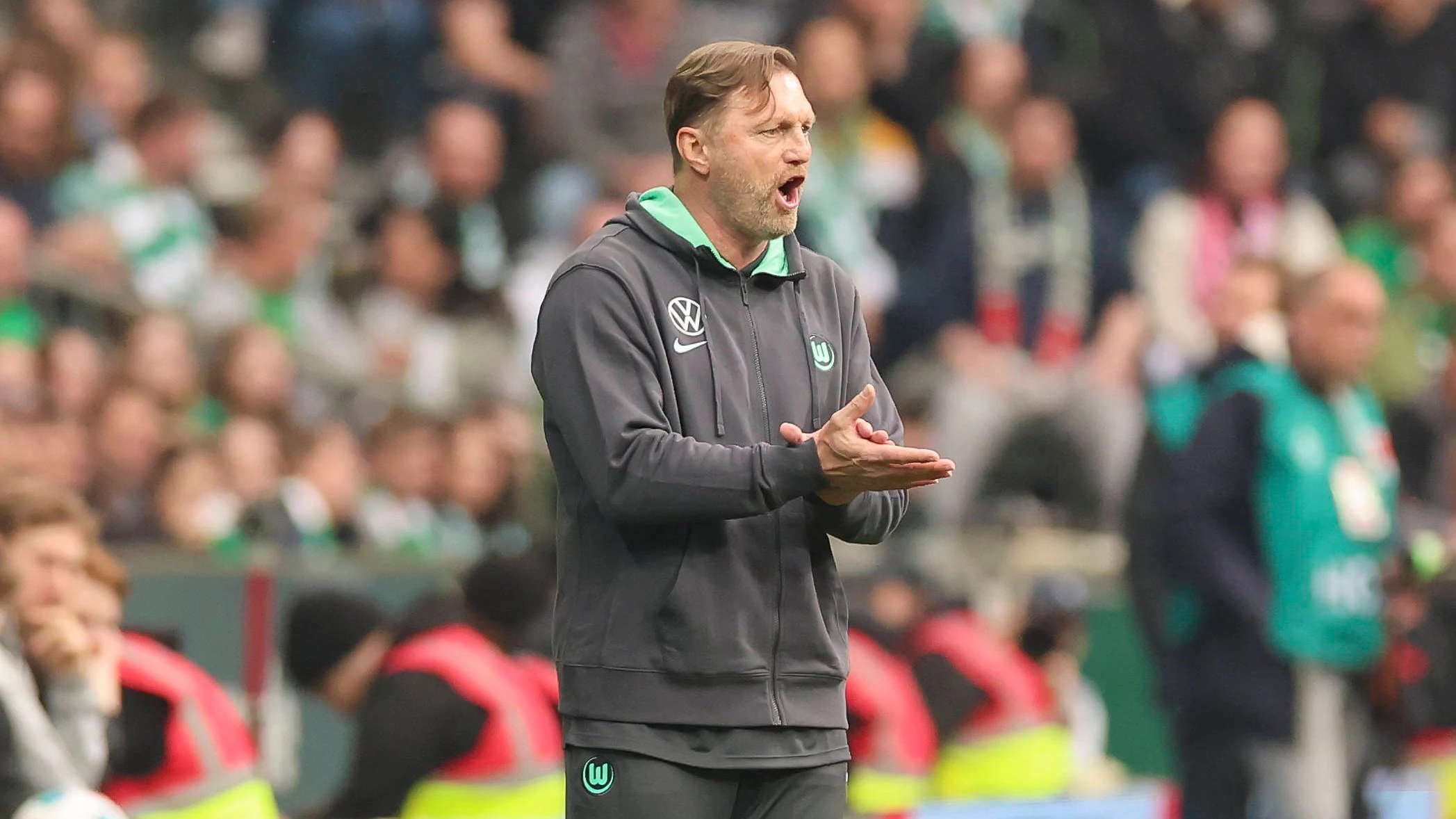 Ralph Hasenhüttl erstmals auf der Wolfsburg-Bank