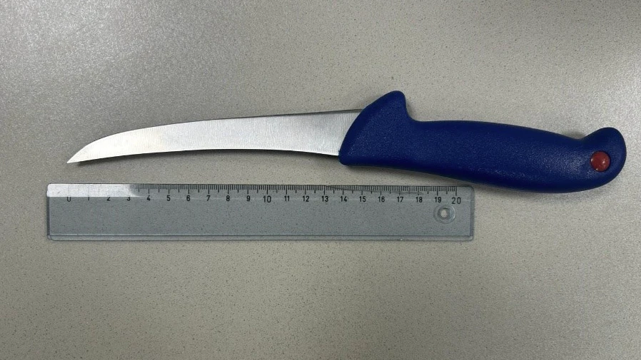 Das Messer wurde von der Polizei sichergestellt.