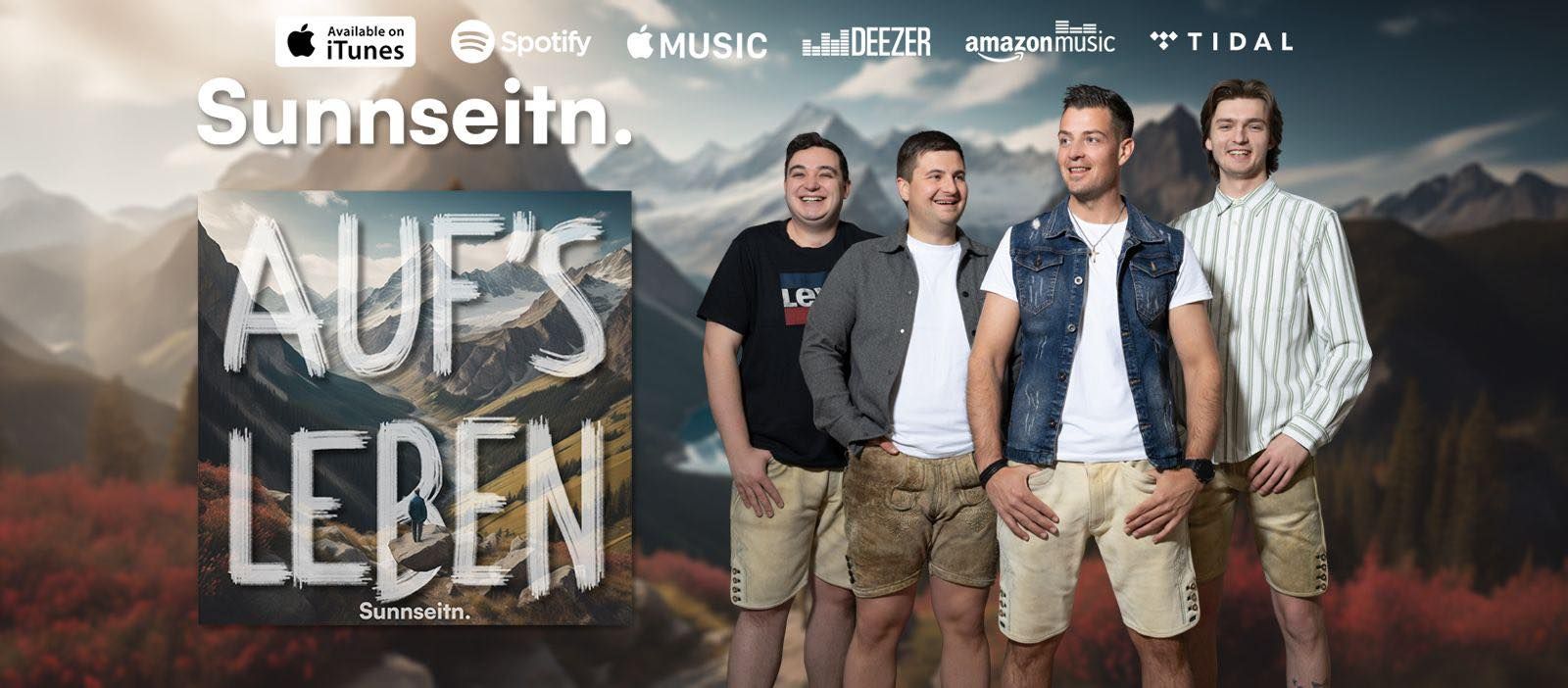 Aus 3 wird 4: Sunnseitn starten mit neuem Bandmitglied in die Sommersaison.