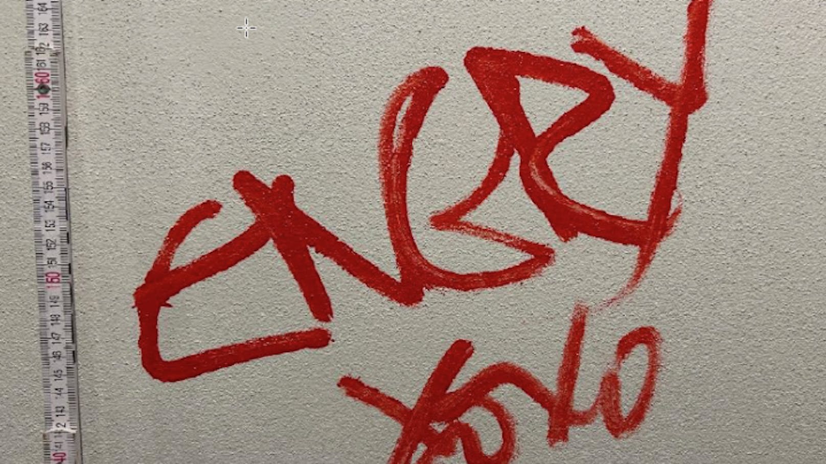 Die 22-Jährige verwendete für ihre Graffiti einen Lackstift.