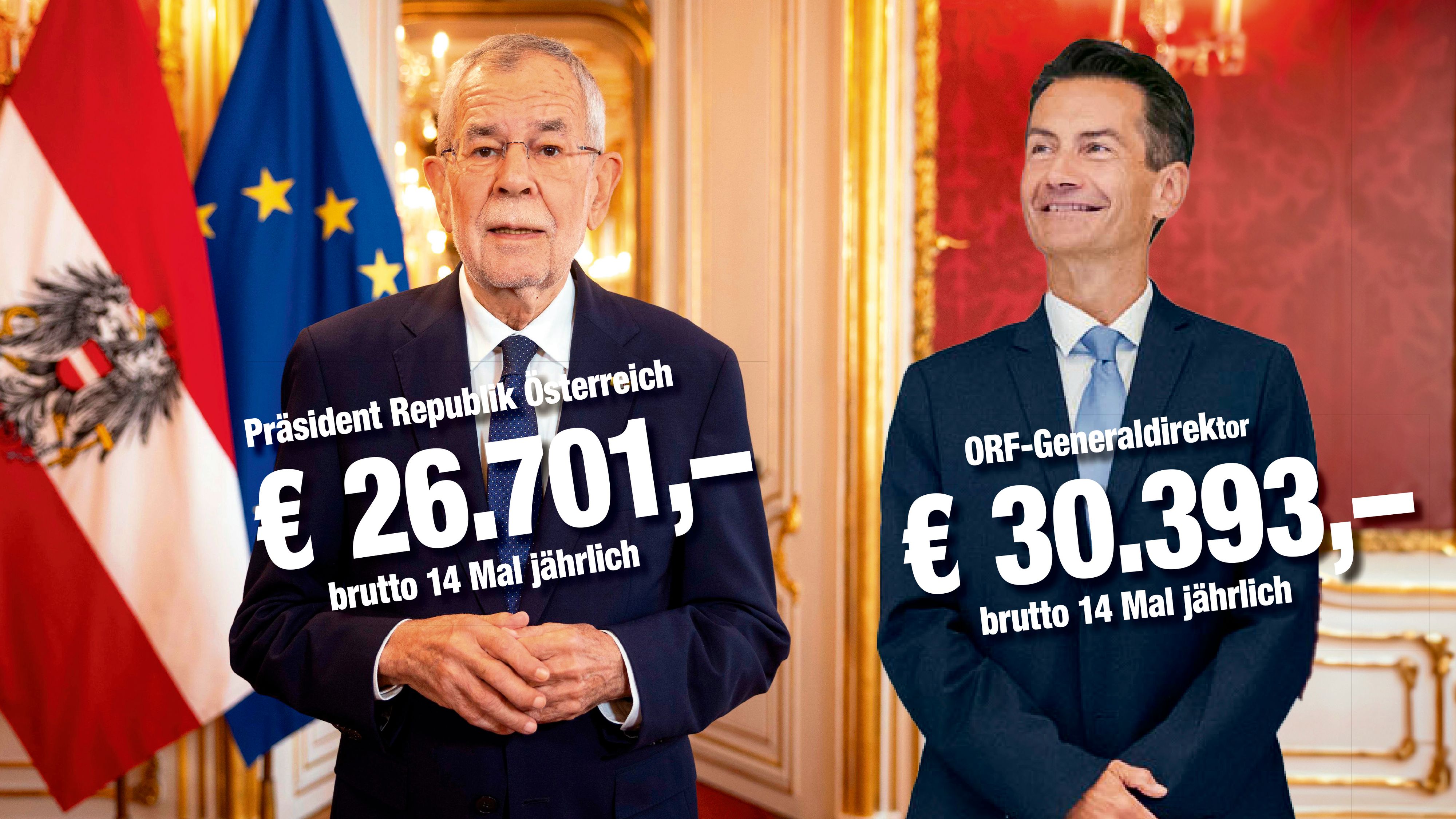 Drei Mitarbeiter – darunter General Roland Weißmann – verdienen im ORF mehr als der Bundespräsident.