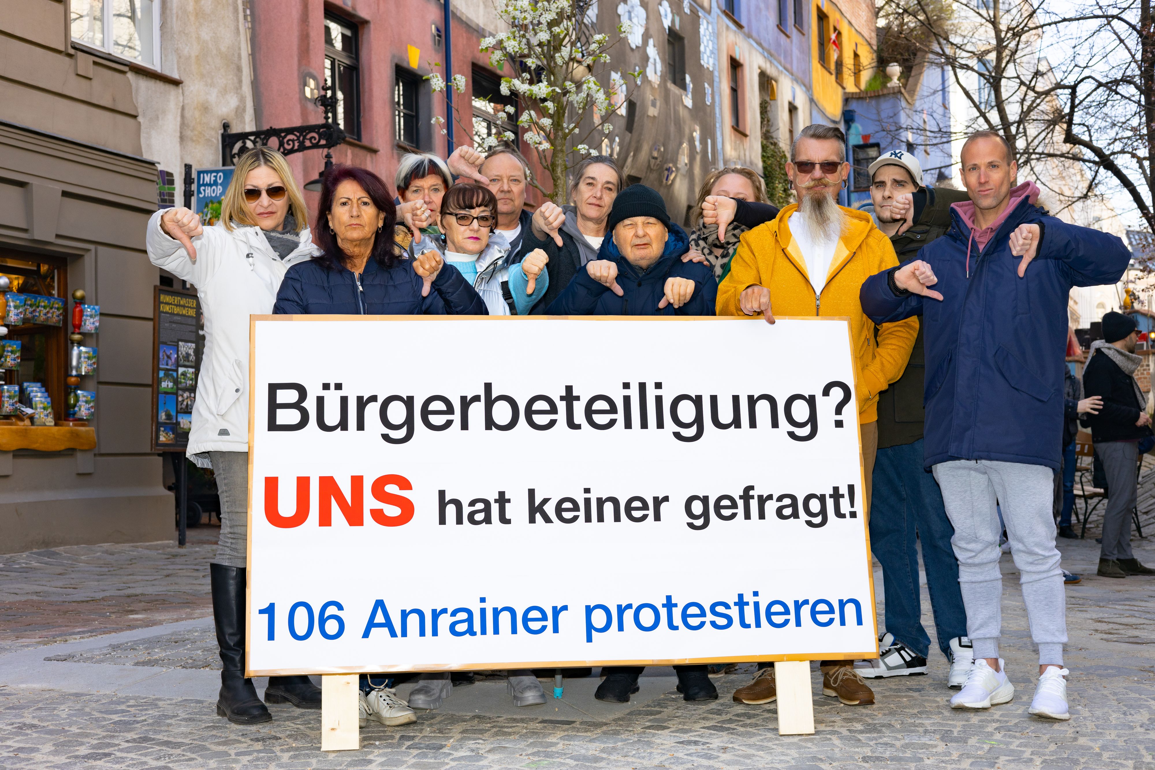 106 Anrainer in der Kegelgasse zeigen sich mit der Umgestaltung nicht zufrieden.