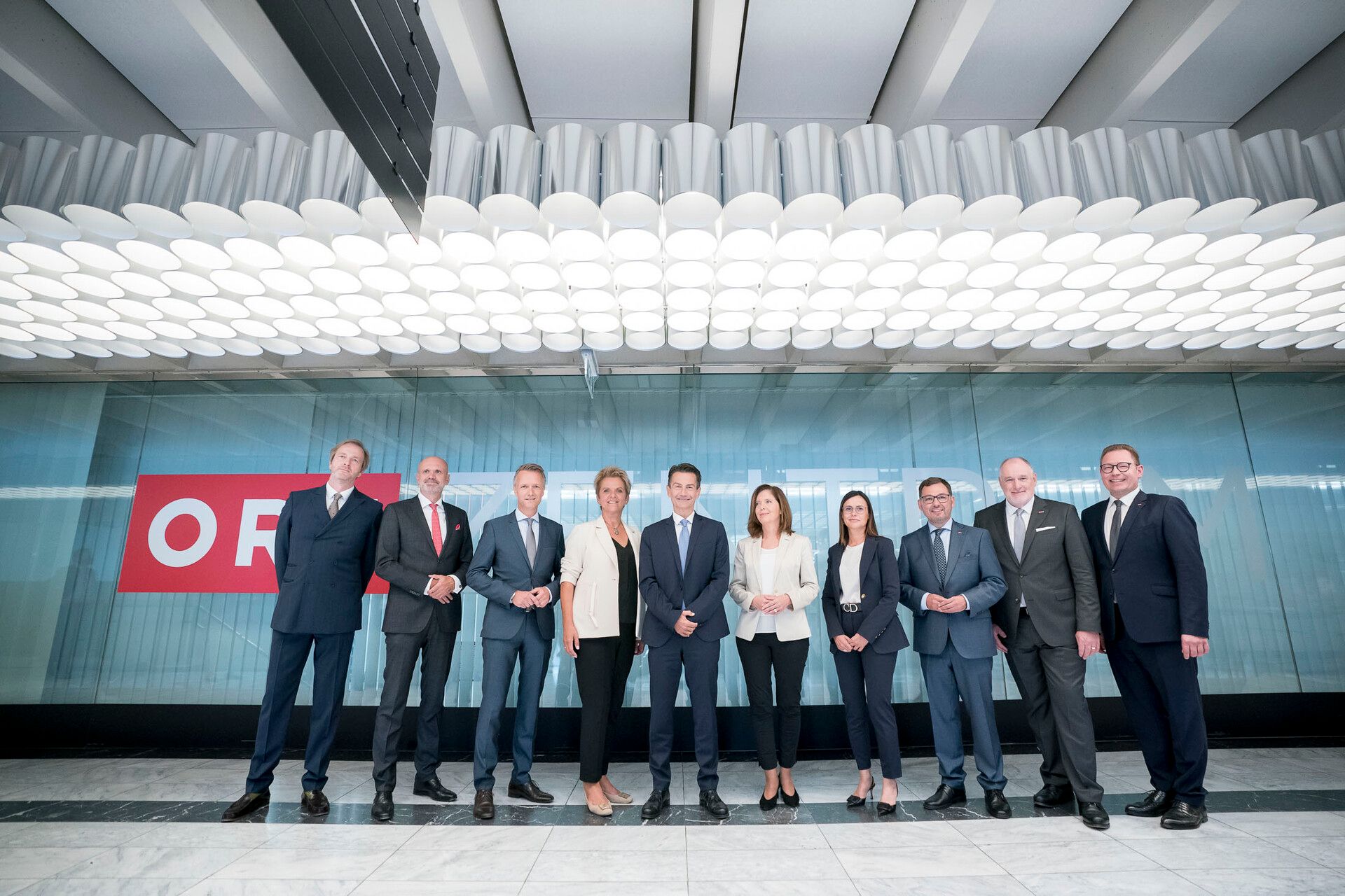 ORF-Landesdirektoren mit General Roland Weißmann im Jahr 2021, nur Robert Ziegler (NÖ, 3. v. re.) ist nicht mehr dabei.&nbsp;