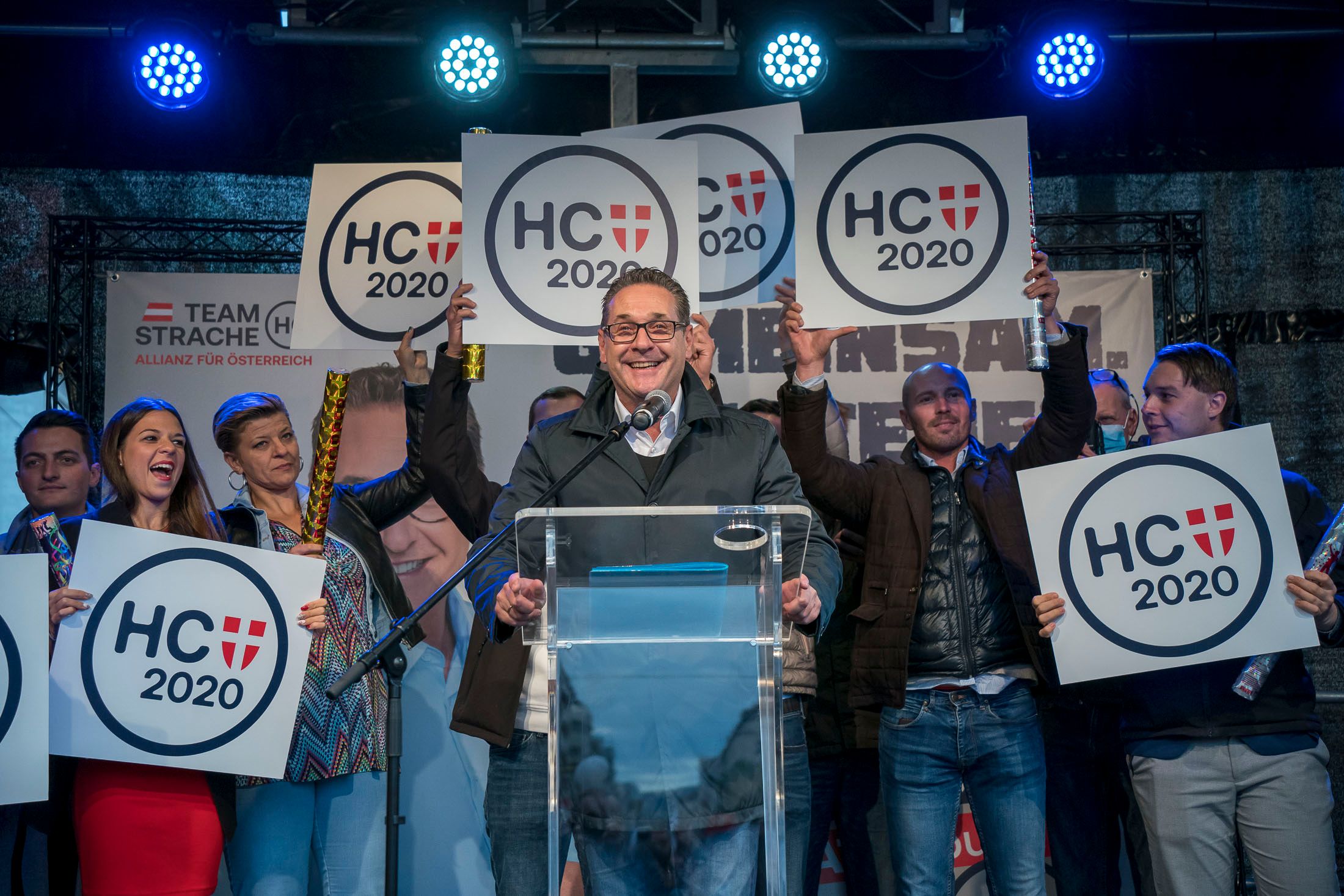 Wahlkampf-Event des Team HC Strache bei der letzten Wien-Wahl 2020.
