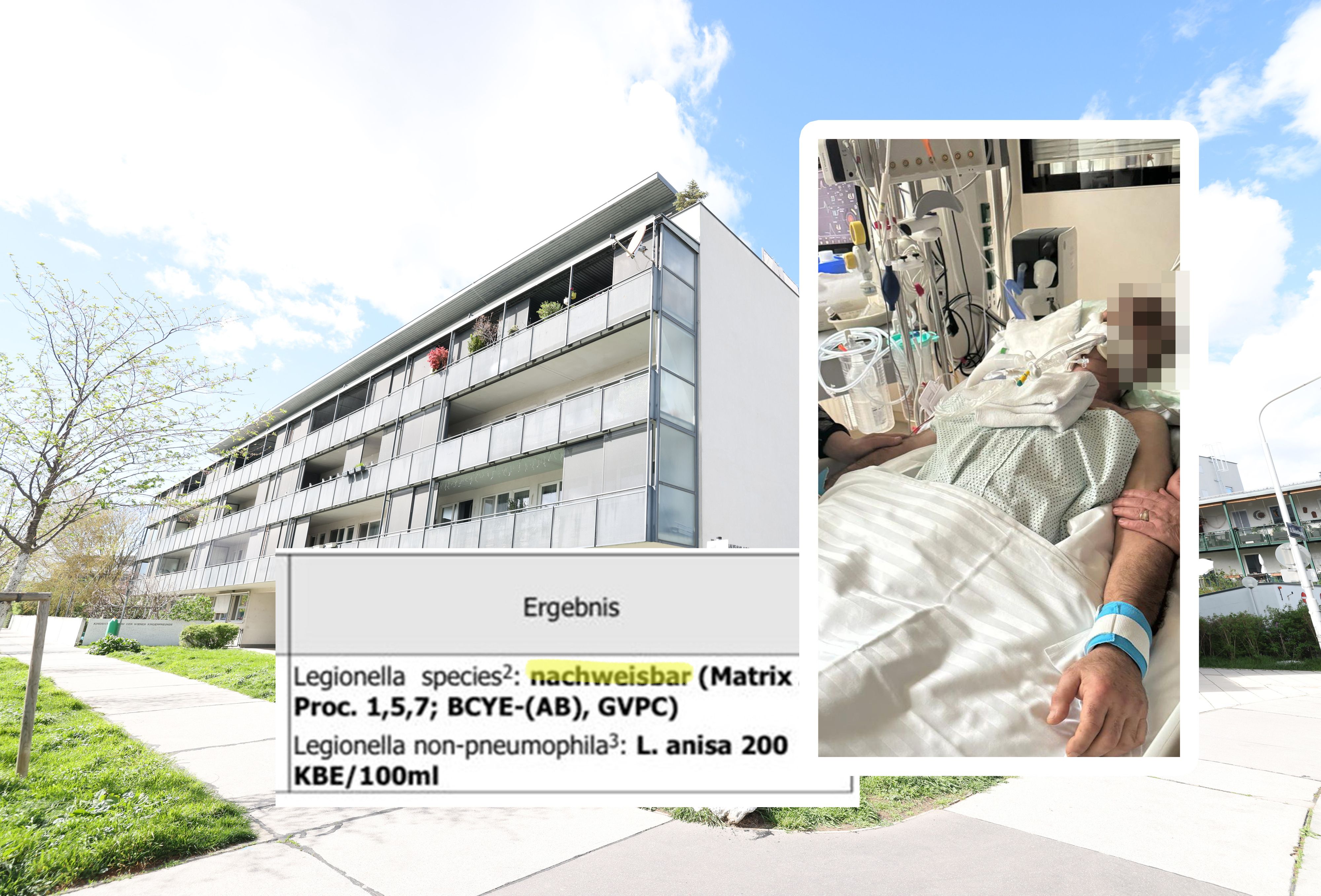 Der Wiener kämpfte auf der Intensivstation um sein Leben, nachdem er durch Legionellen vergiftet worden war.