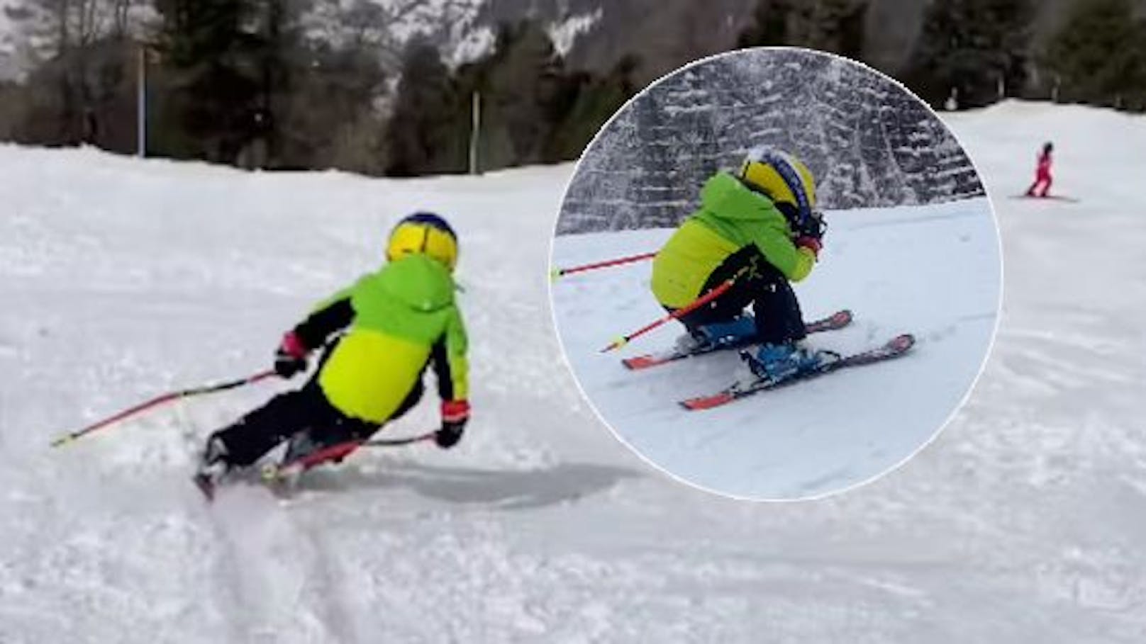 Mini-Reichelt begeistert mit vier Jahren die Ski-Stars