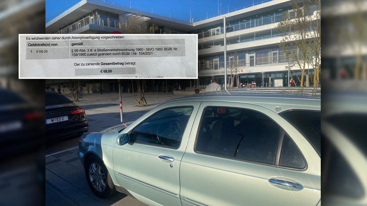 Dieser Parkplatz sorgt derzeit bei vielen Eltern für Ärger. Viele von ihnen wurden schon zur Kasse gebeten.