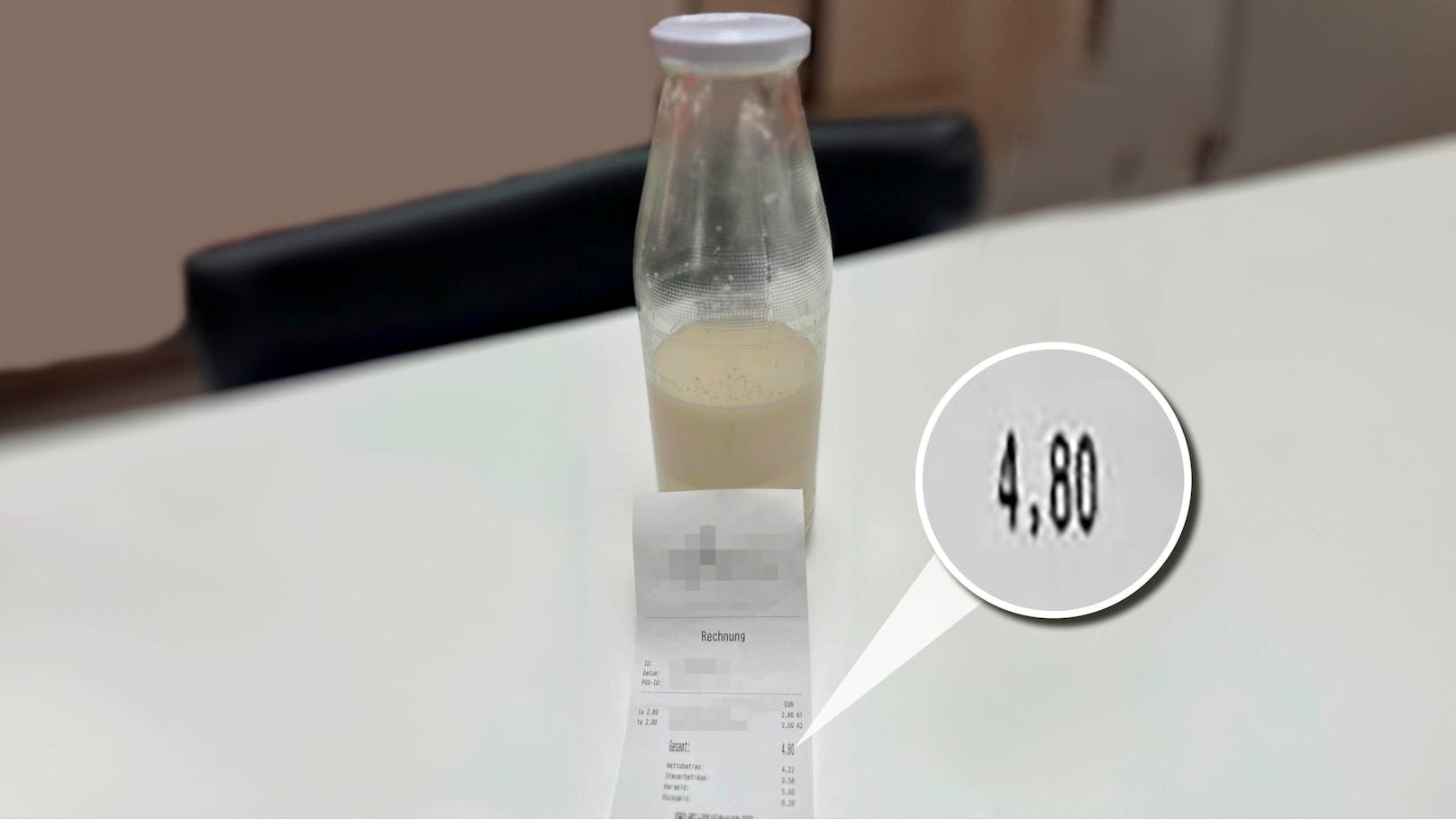 Kunde sauer – Bäcker will 4,80 Euro für 1 Liter Milch