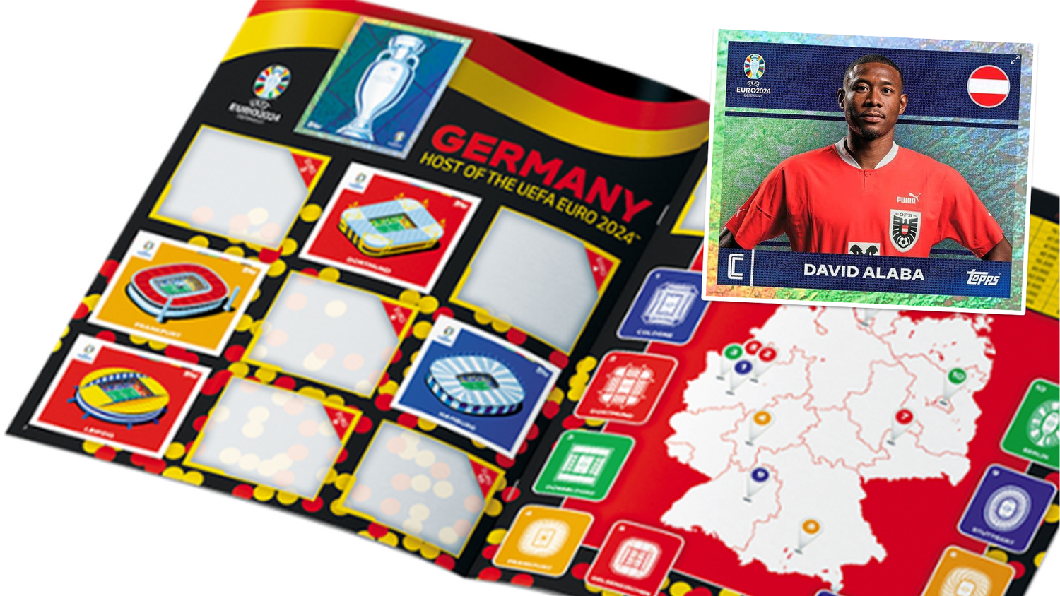 Das neue Stickeralbum für die EM 2024 geht in den Verkauf.