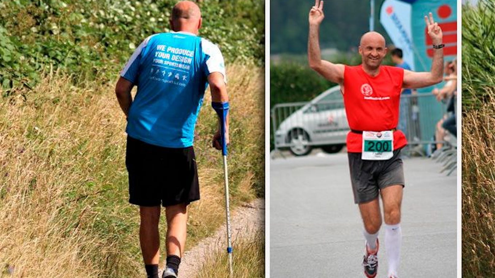 Mutiger Marathon-Mann läuft schwerer Krankheit davon