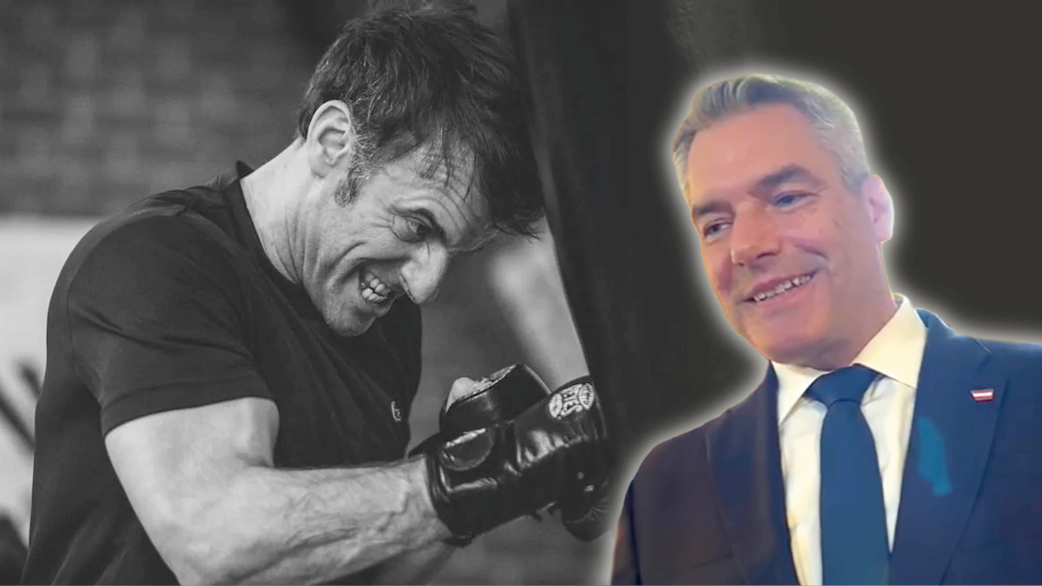 Leidenschaftliche Boxfans: Emmanuel Macron und Karl Nehammer.
