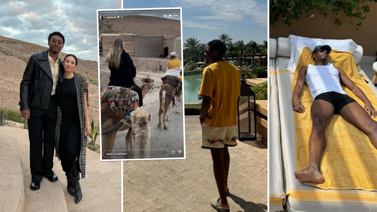 David Alaba genießt mit seiner Freundin Shalimar Marokko.