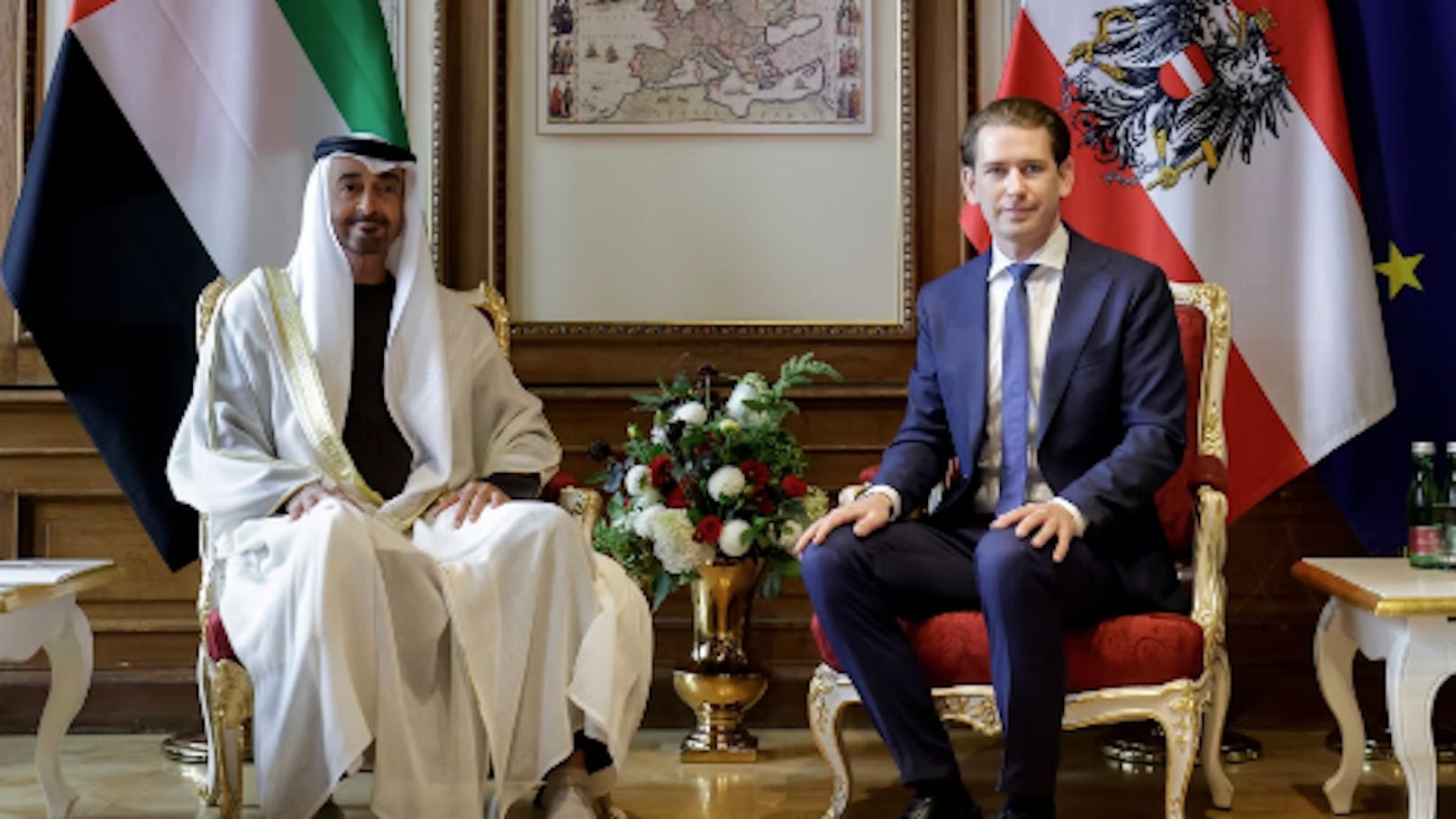  Kronprinz Mohammed bin Zayed Al-Nahyan und Bundeskanzler Sebastian Kurz.